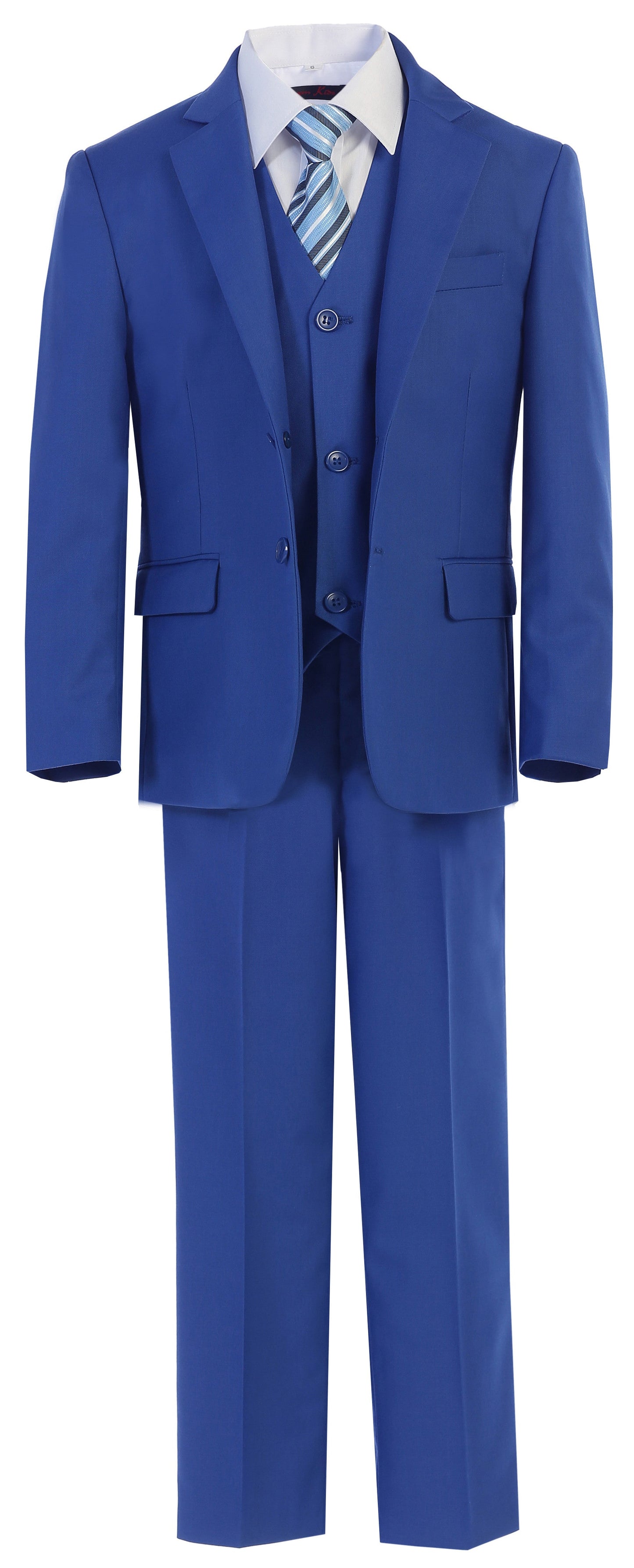 Boys' Slim Fit Seven Pieces Set Tie, Bow Tie, Pocket Squarer Size 7-18 MG-ST1