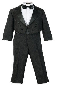Boys Tuxedo With Tail 5 Pcs Set With Shirt And Bow Tie RFL-008