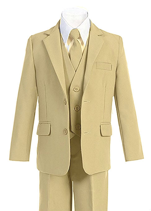 Boys 5-Piece Suit Set 100% Polyester Slim Cut RFL-018