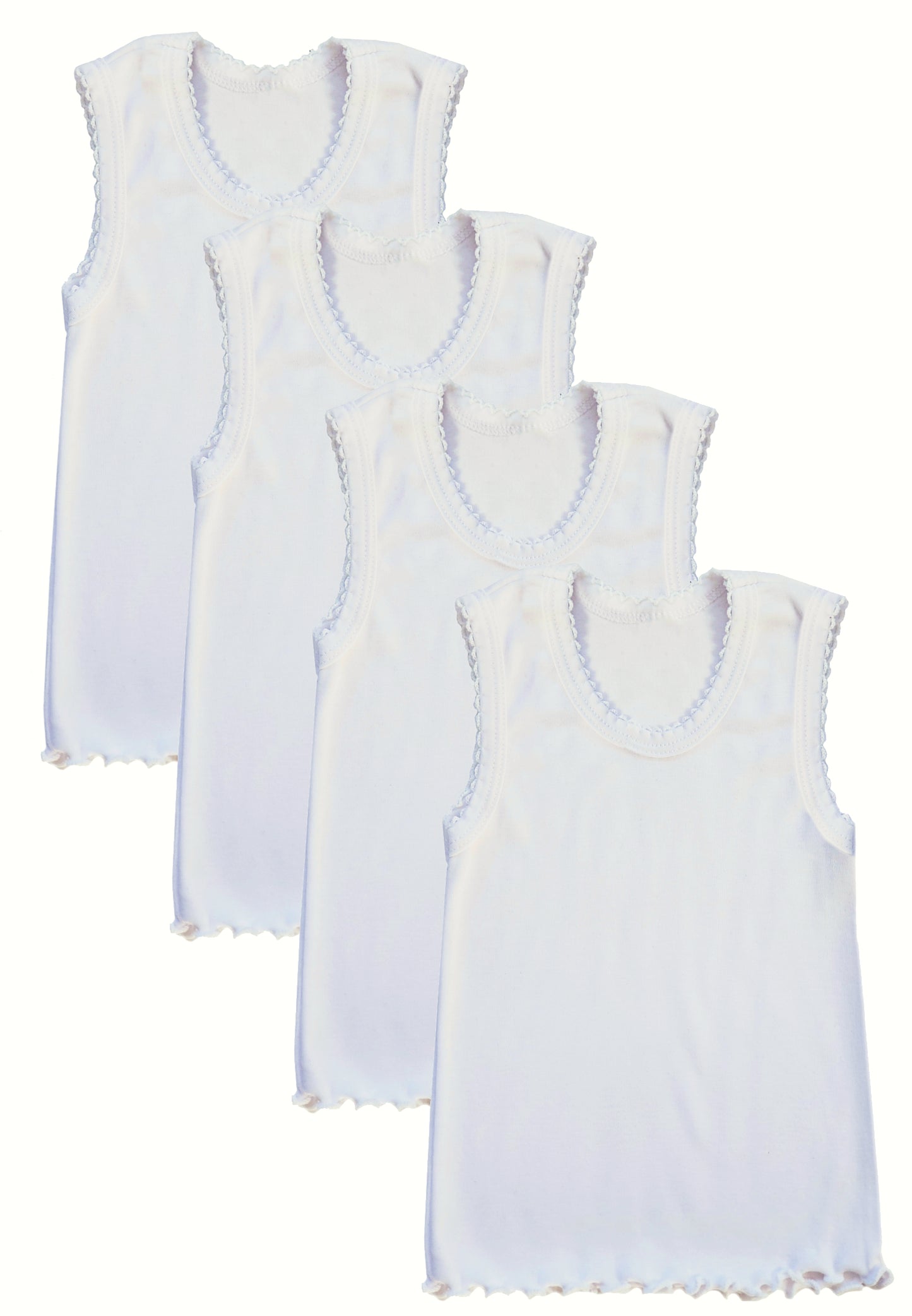 Girls Undershirt Cotton Tank Top Sleeveless 100% Cotton-KC 4401-4404