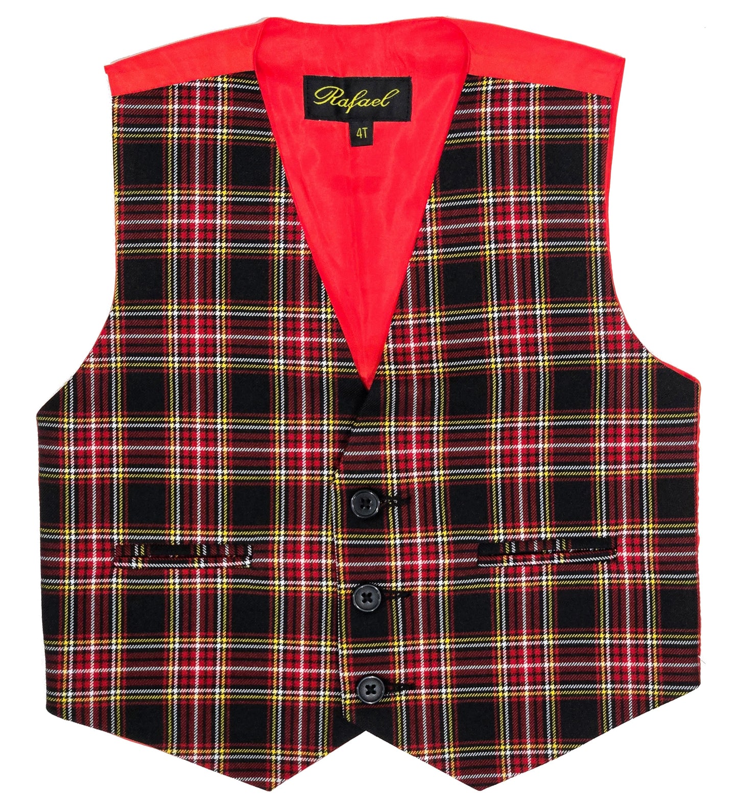 Wholesale Boys Plaid 3-Button Suit Vest Size 2T-16 Toddler Kids Boys 688V Rafael