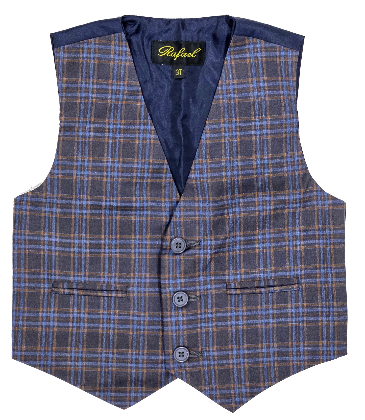 Wholesale Boys Plaid 3-Button Suit Vest Size 2T-16 Toddler Kids Boys 688V Rafael