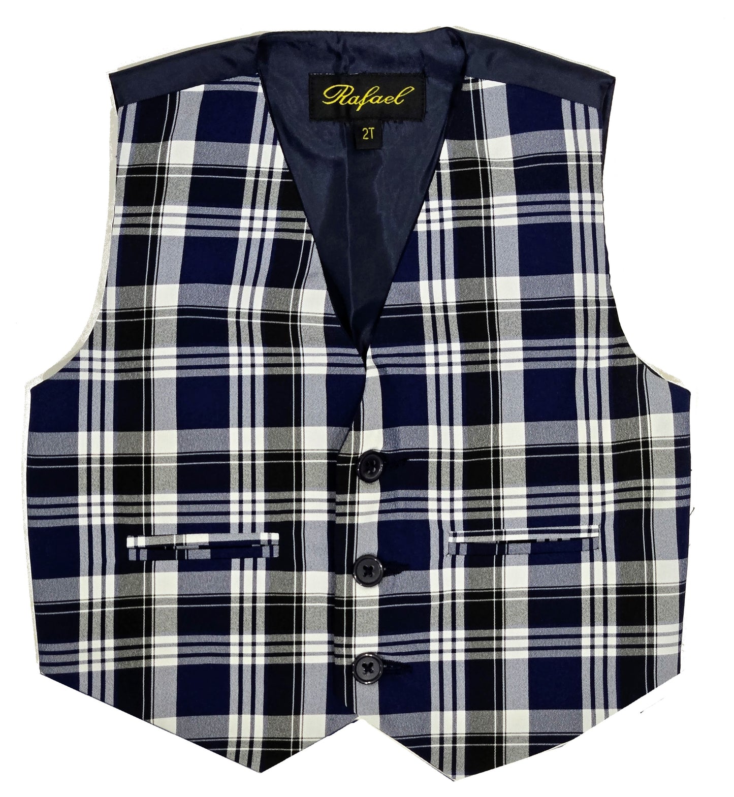 Wholesale Boys Plaid 3-Button Suit Vest Size 2T-16 Toddler Kids Boys 688V Rafael