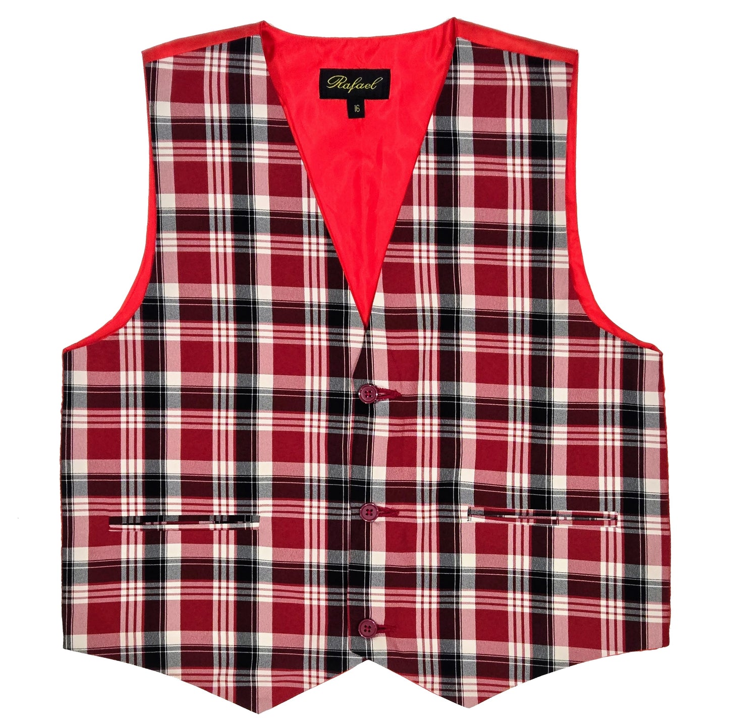Wholesale Boys Plaid 3-Button Suit Vest Size 2T-16 Toddler Kids Boys 688V Rafael