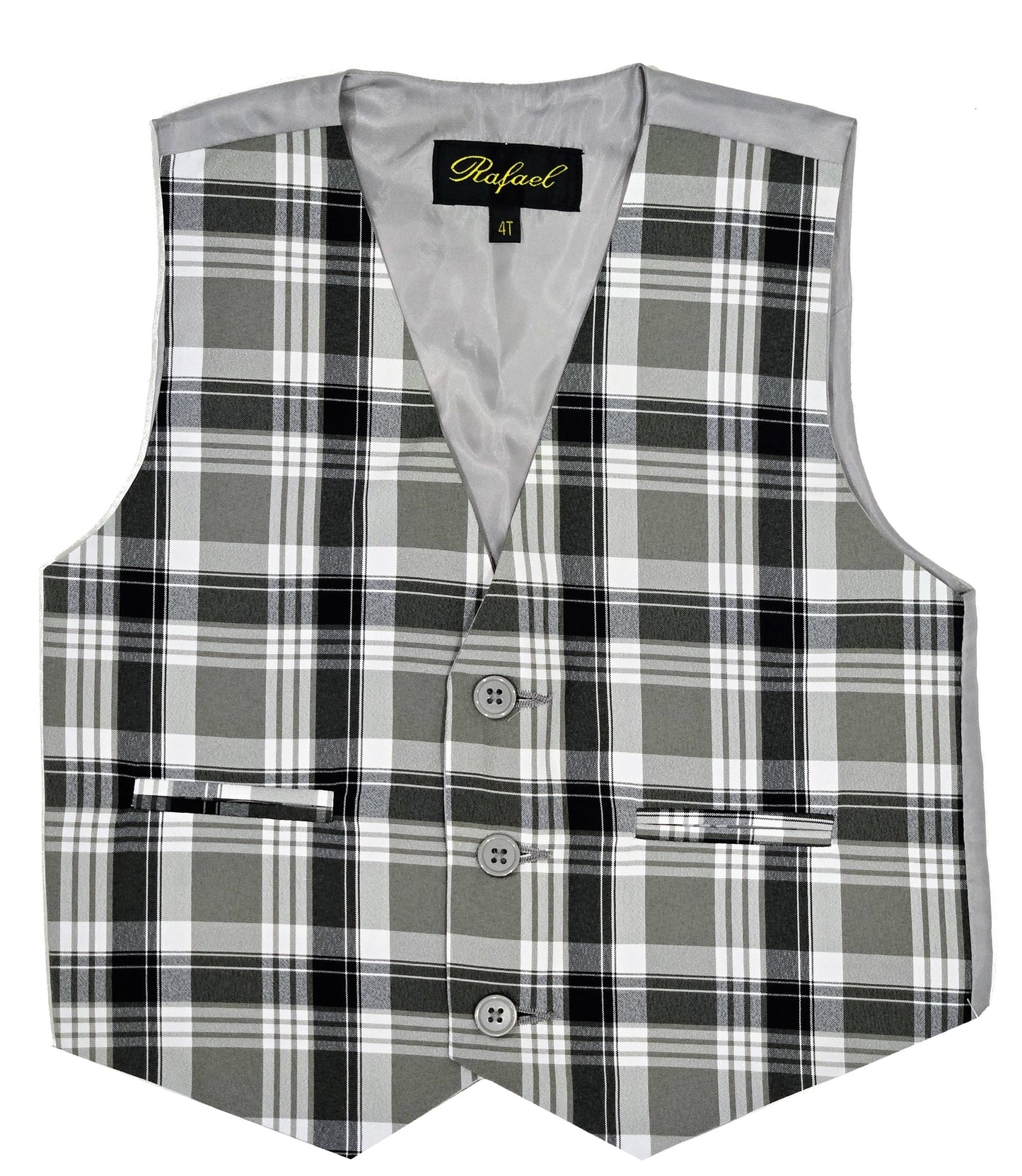 Wholesale Boys Plaid 3-Button Suit Vest Size 2T-16 Toddler Kids Boys 688V Rafael