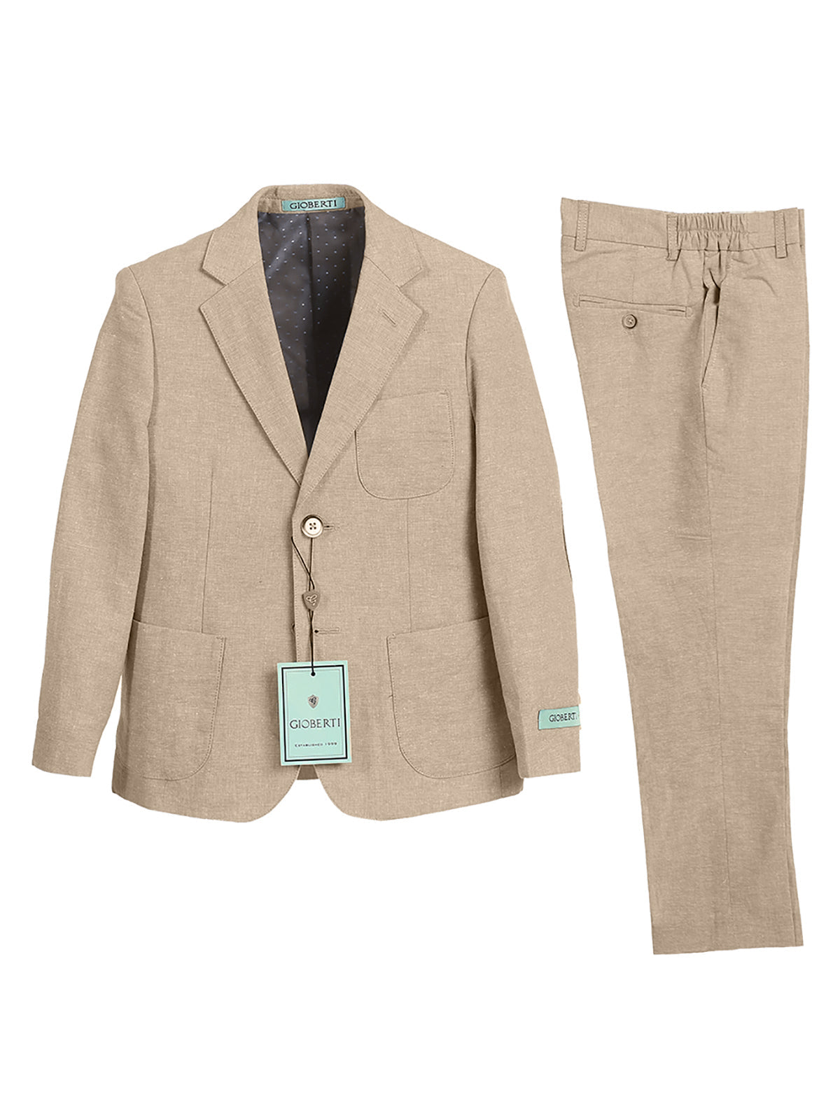 boy's linen suit set