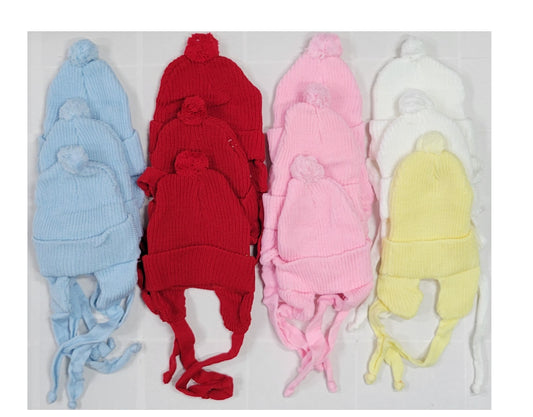 Baby Acrylic Crochet Bonnet Hat With Ear Cover Baby Hat 1004B