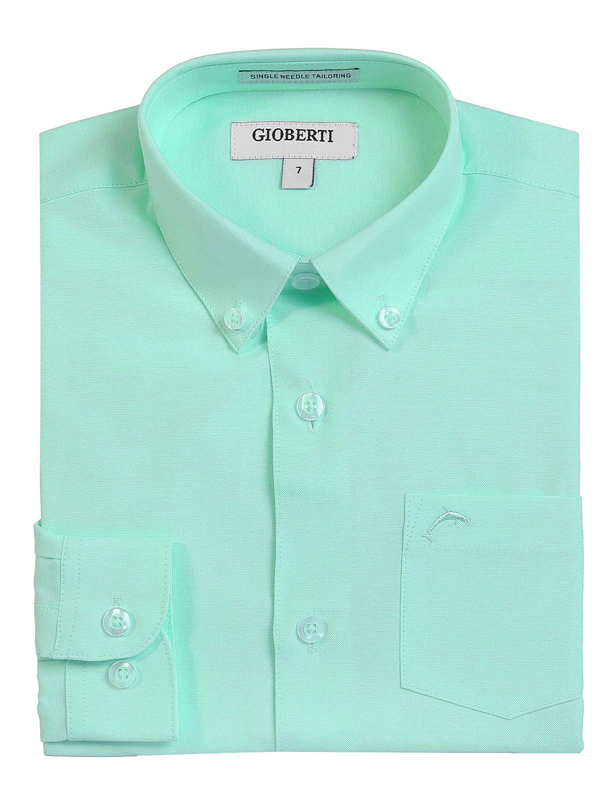 kids oxford texture dress shirt