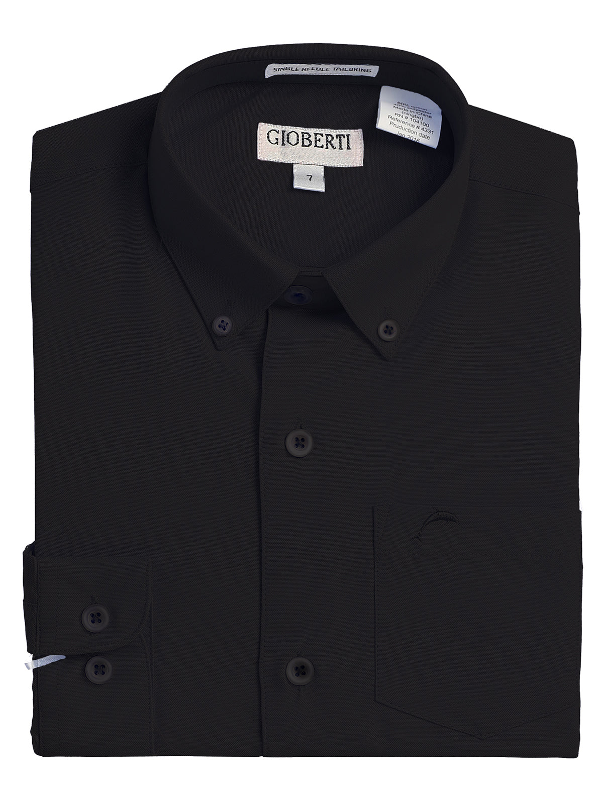 kids oxford texture dress shirt