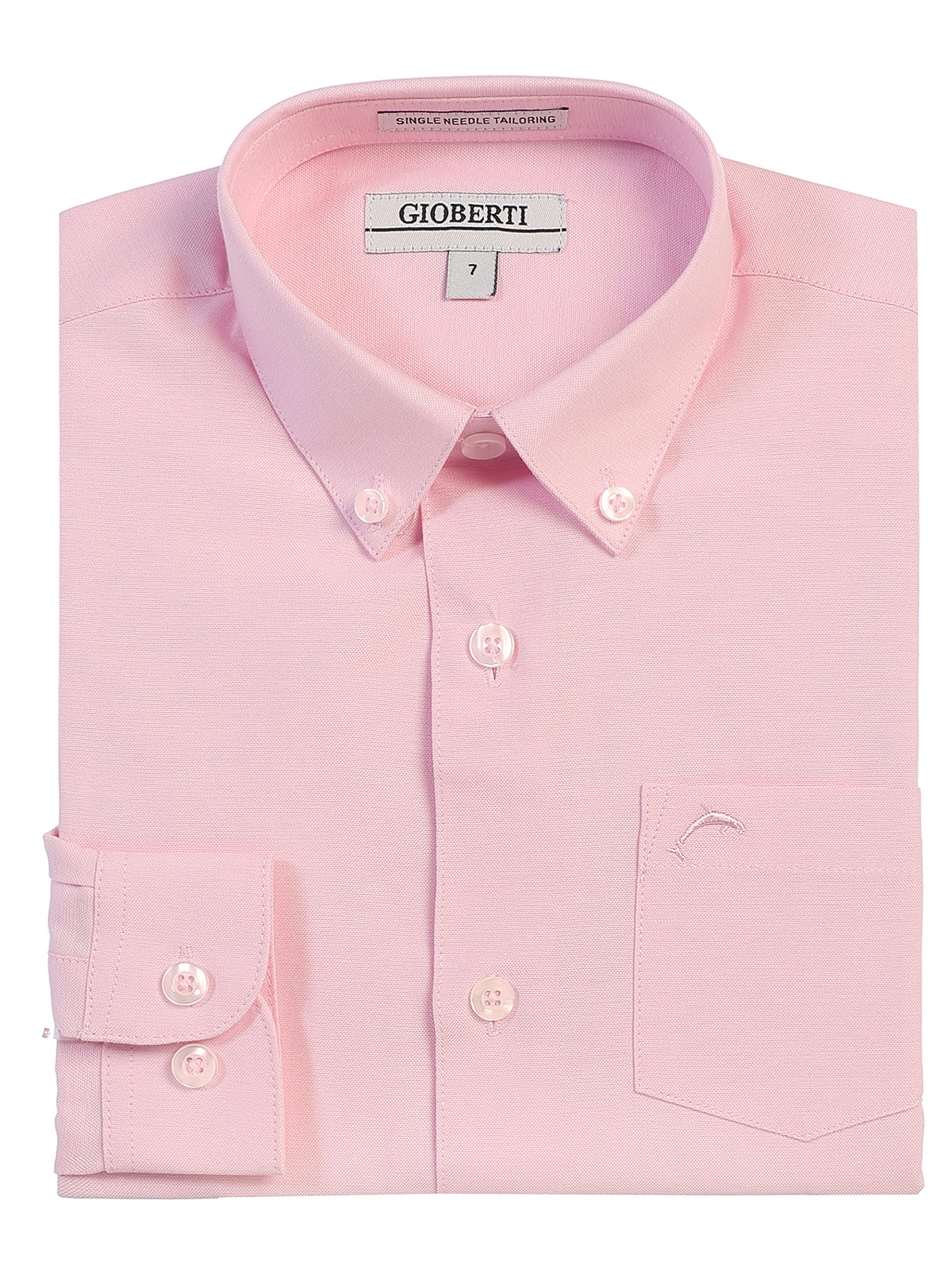 kids oxford texture dress shirt