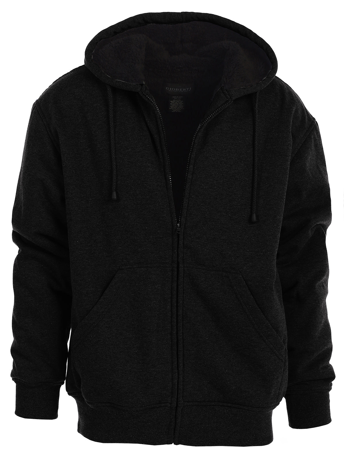 mens sherpa lined fleece hoodie jacket