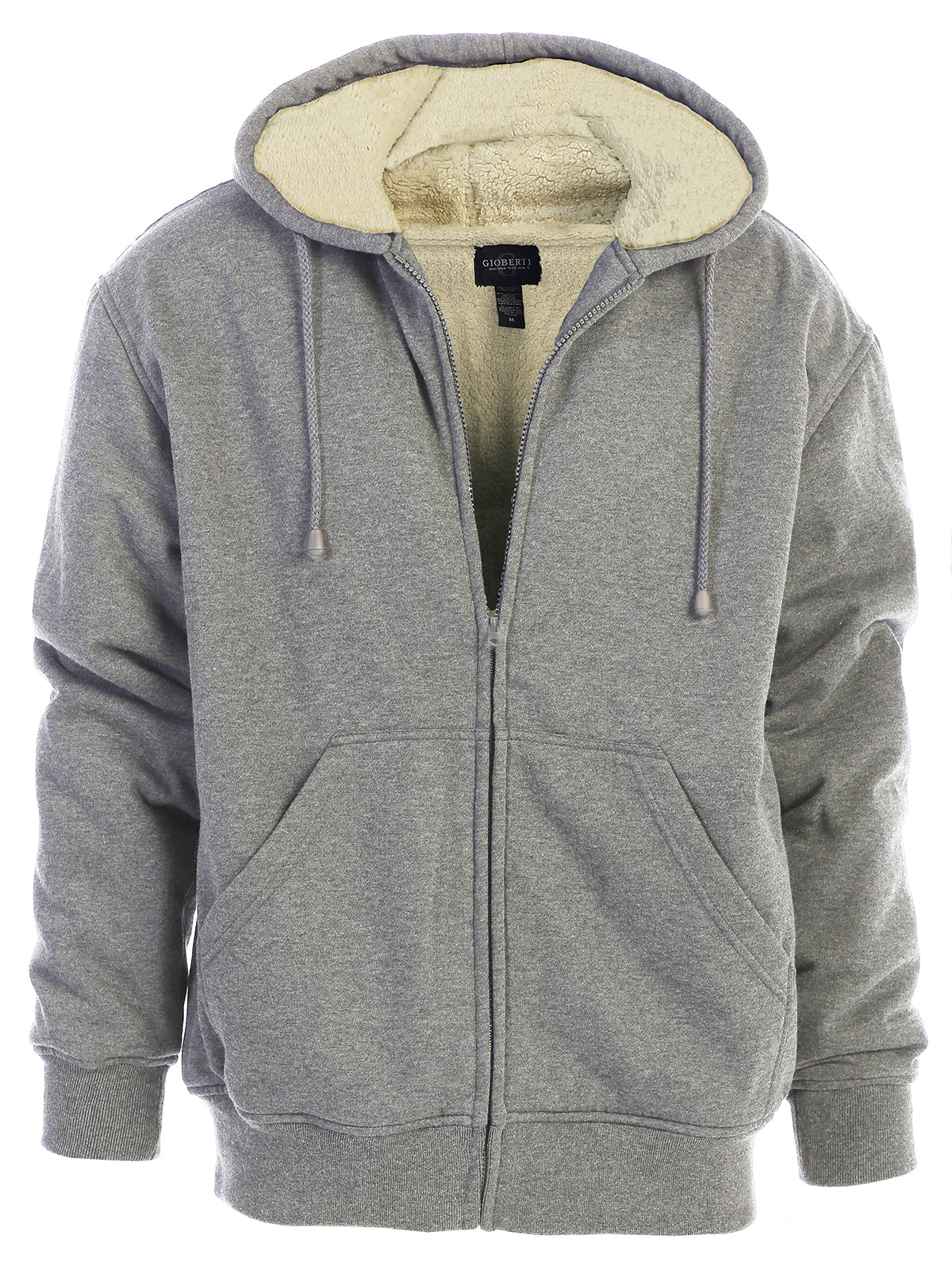 mens sherpa lined fleece hoodie jacket