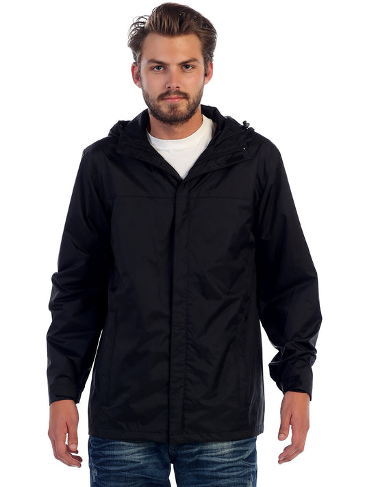 adult waterproof zip hooded jacket