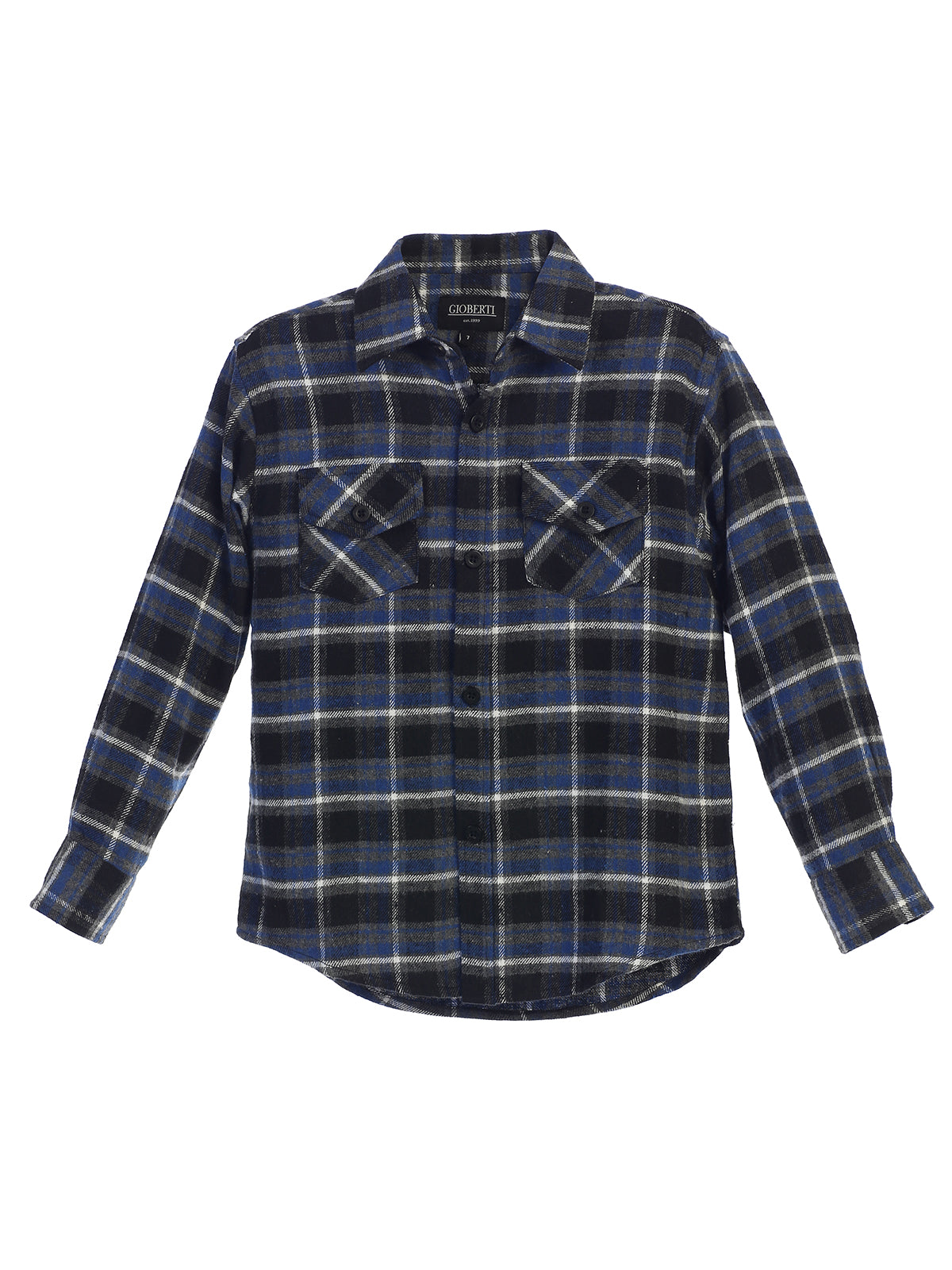 boys long sleeve plaid checked flannel