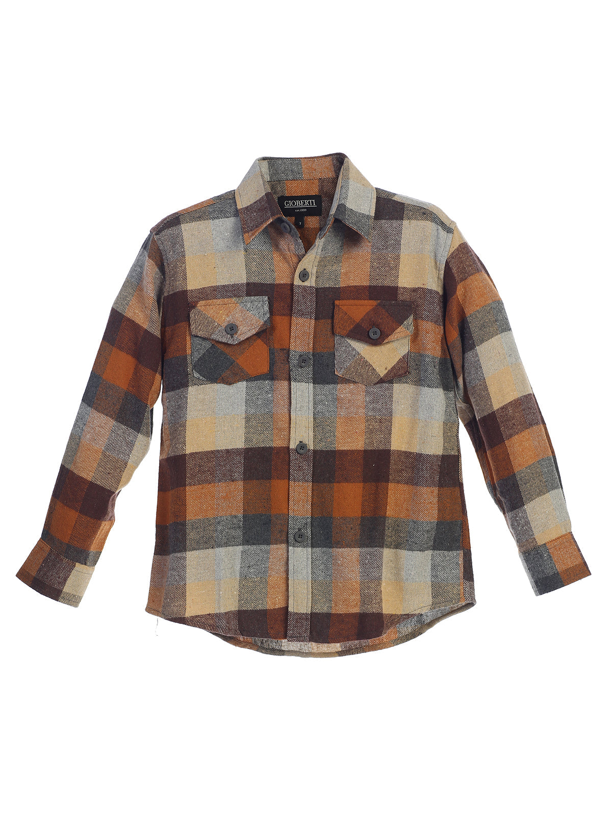 boys long sleeve plaid checked flannel