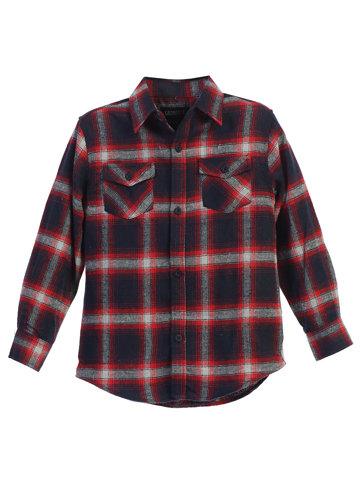 boys long sleeve plaid checked flannel