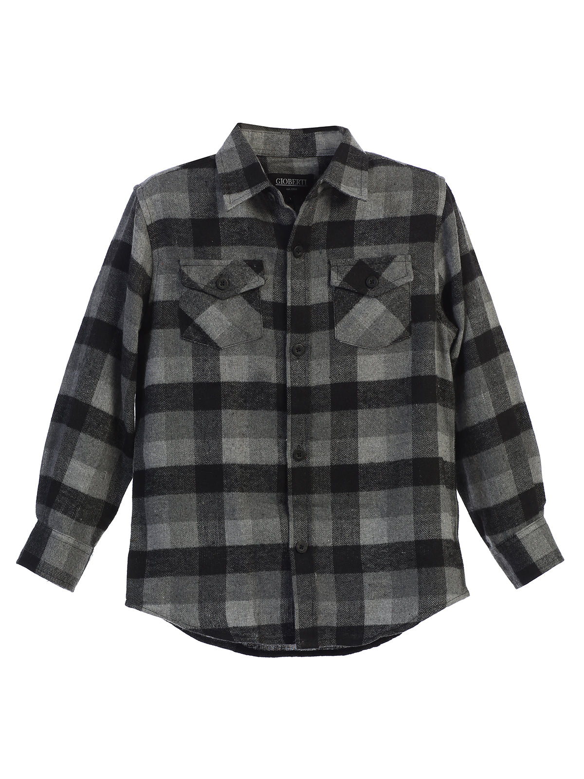 boys long sleeve plaid checked flannel