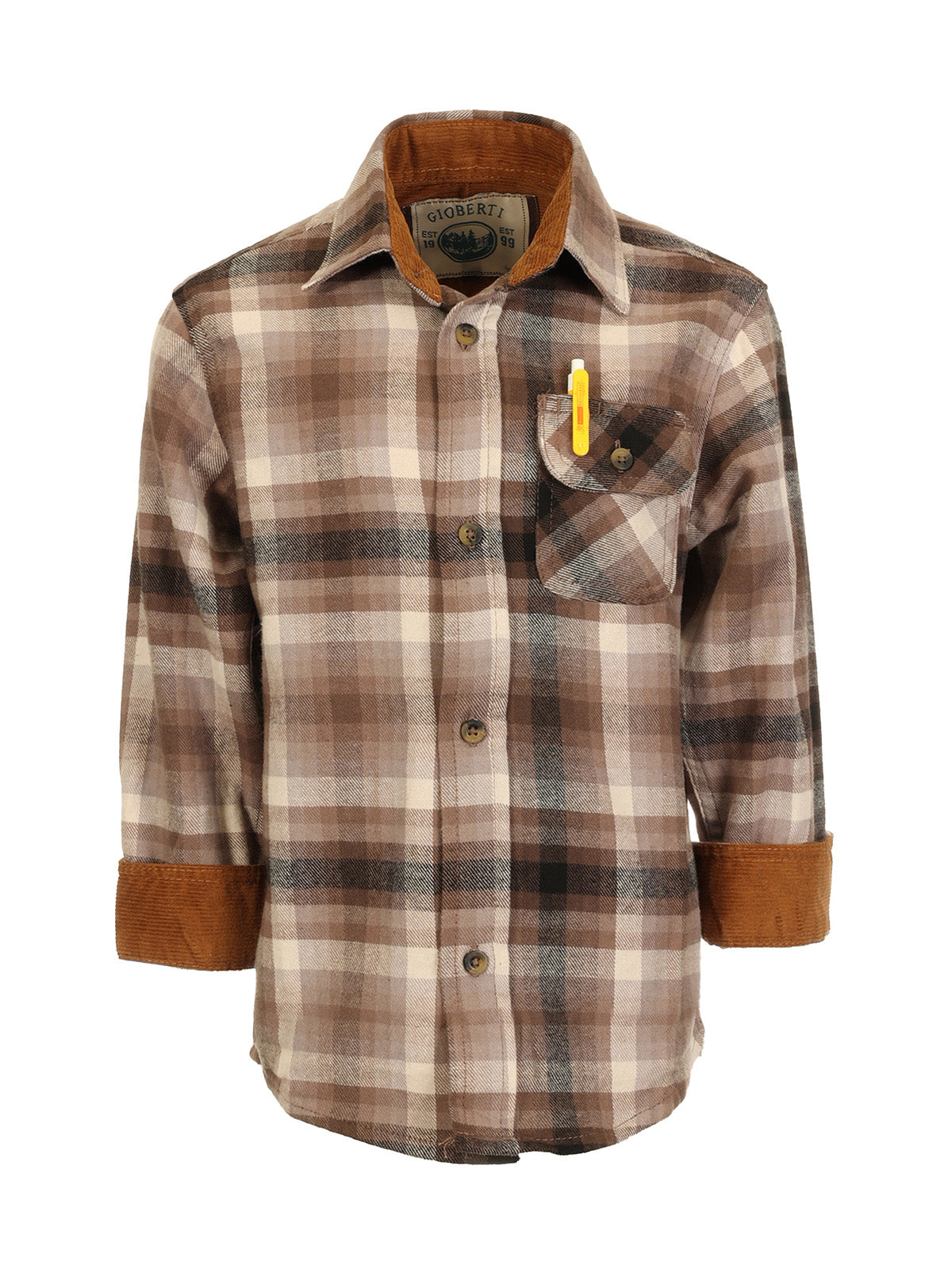 boys long sleeve plaid checked flannel