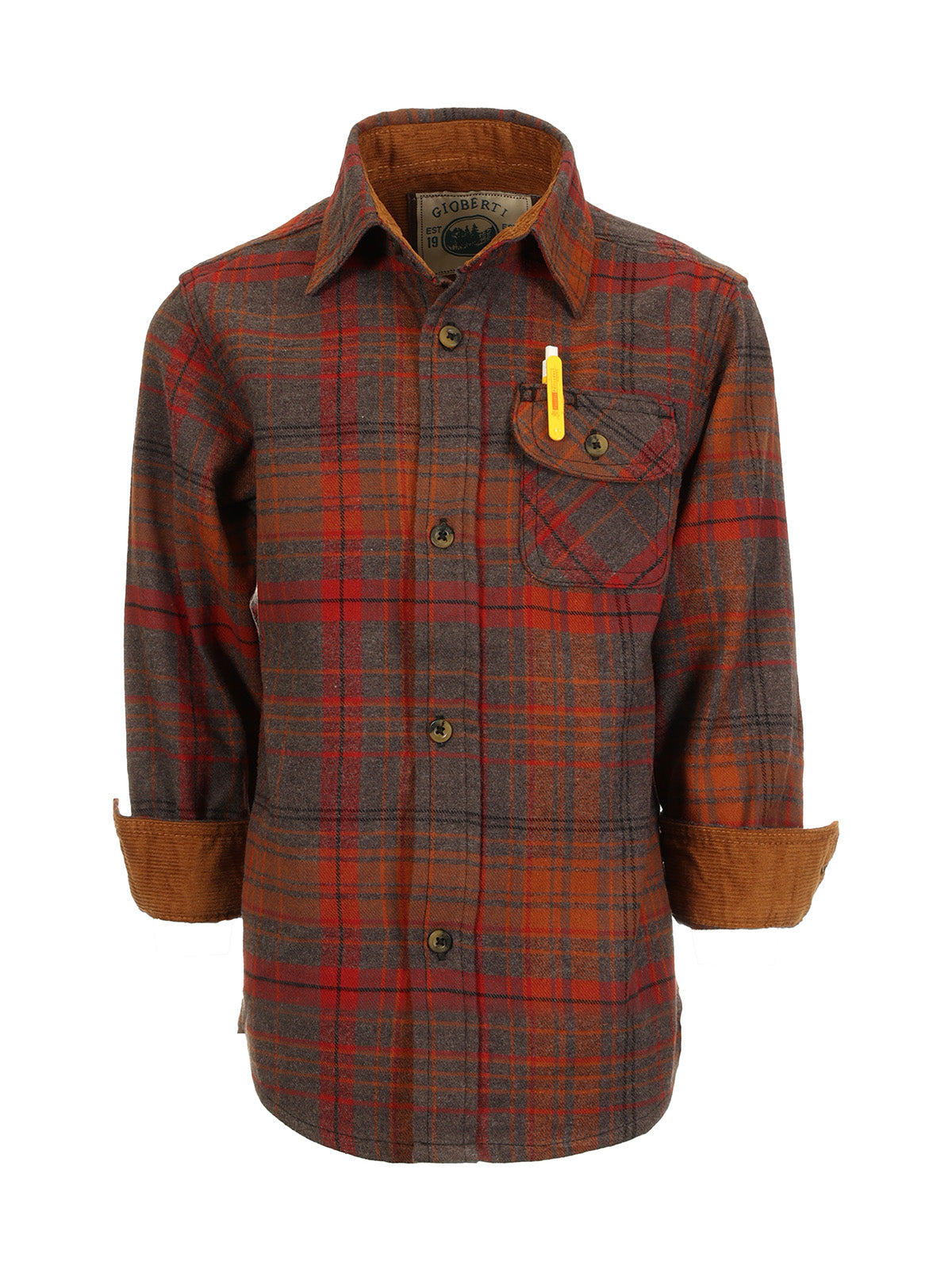 boys long sleeve plaid checked flannel