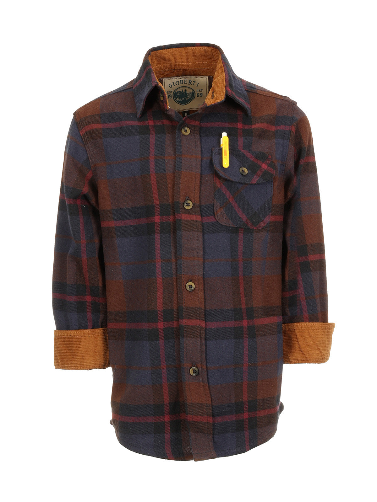 boys long sleeve plaid checked flannel