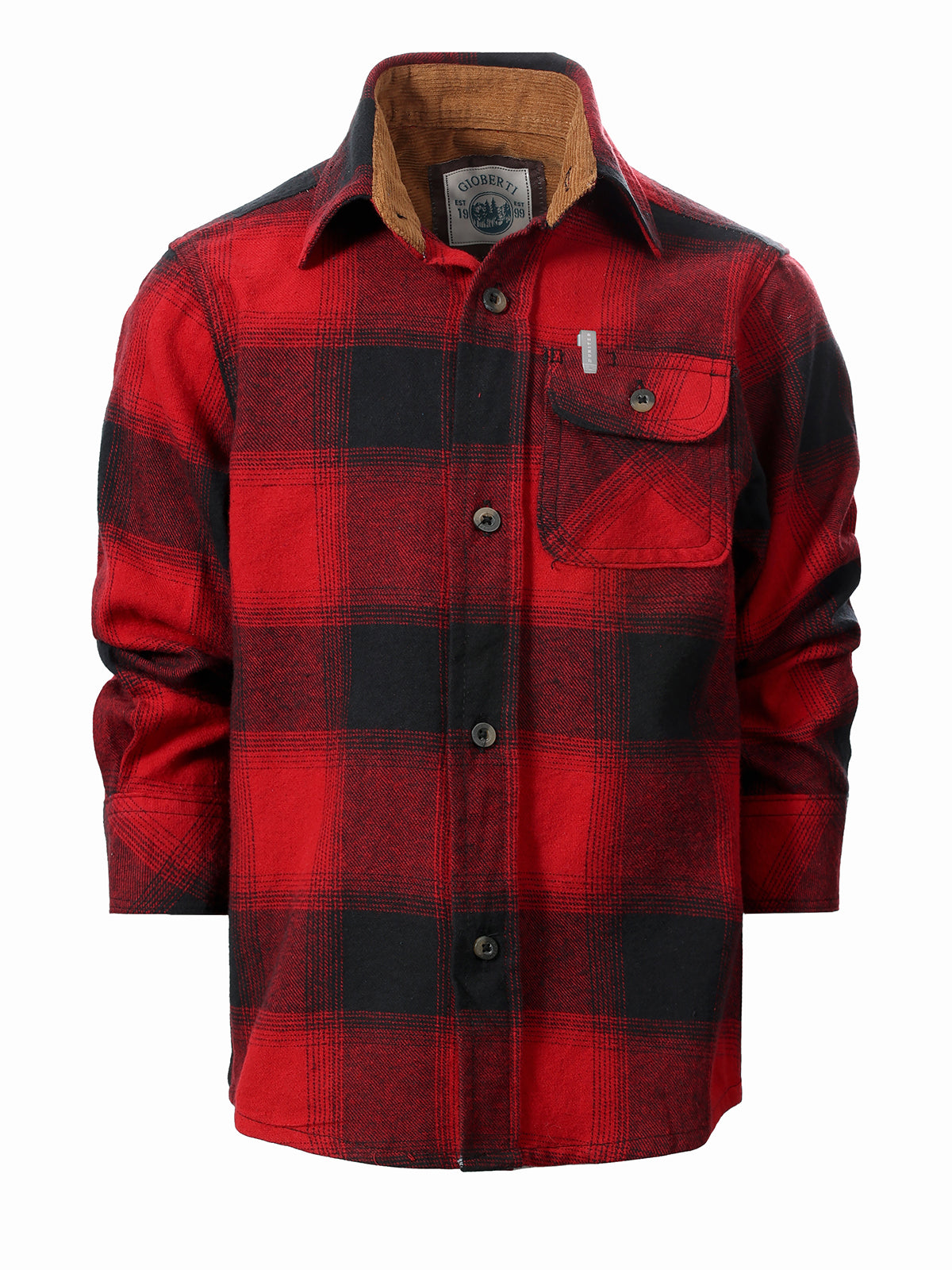 boys long sleeve plaid checked flannel