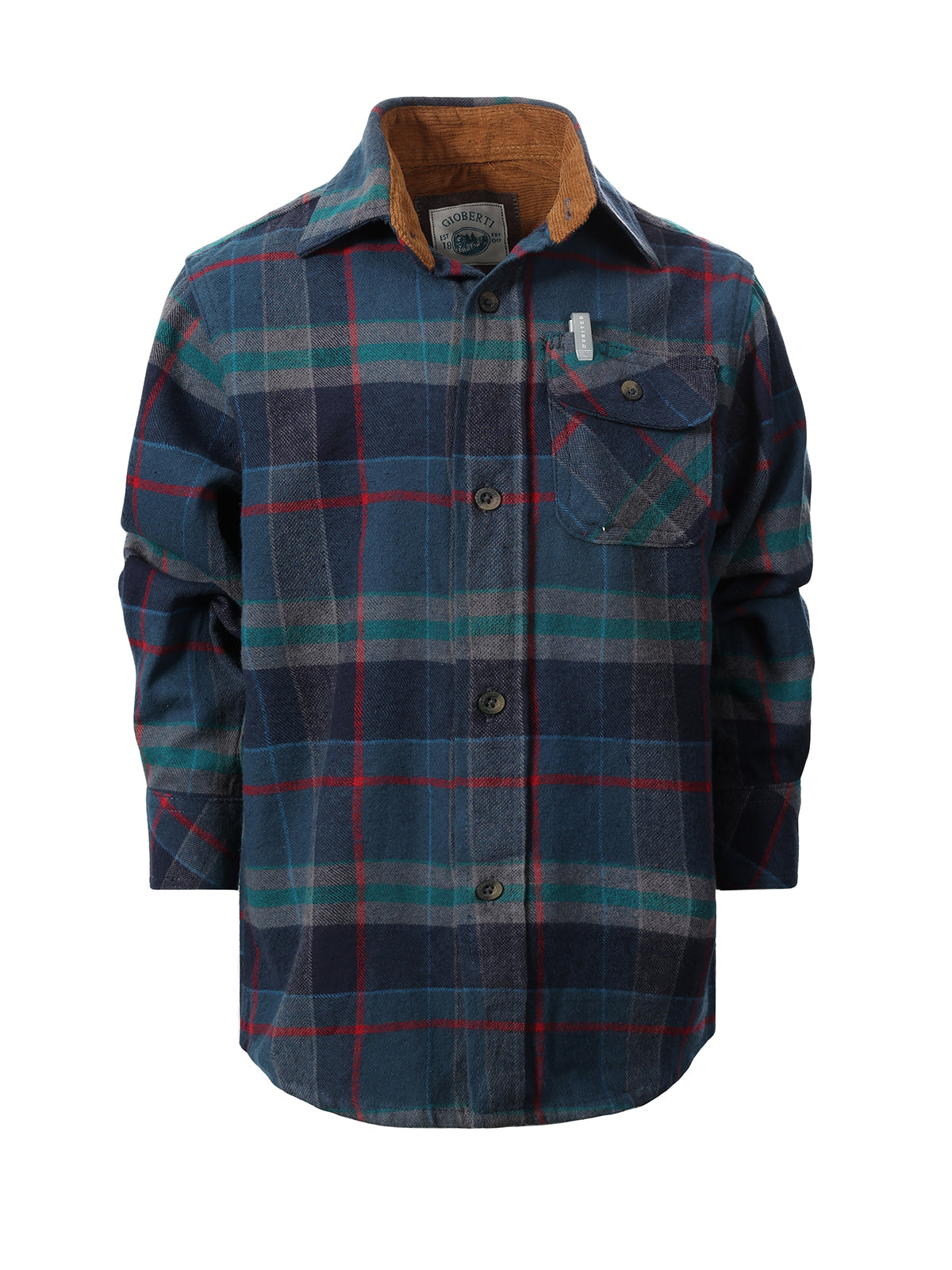 boys long sleeve plaid checked flannel