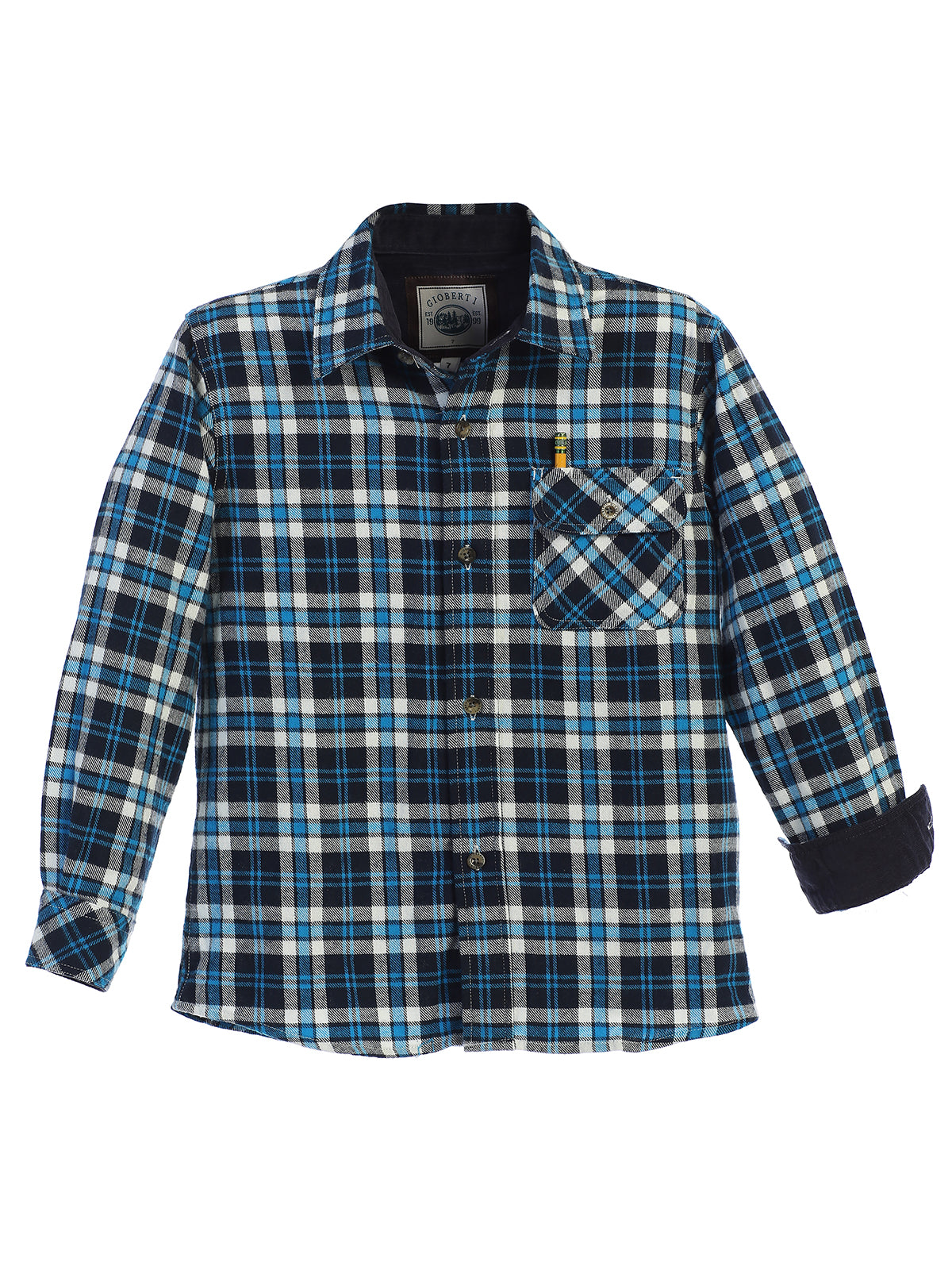 boys long sleeve plaid checked flannel