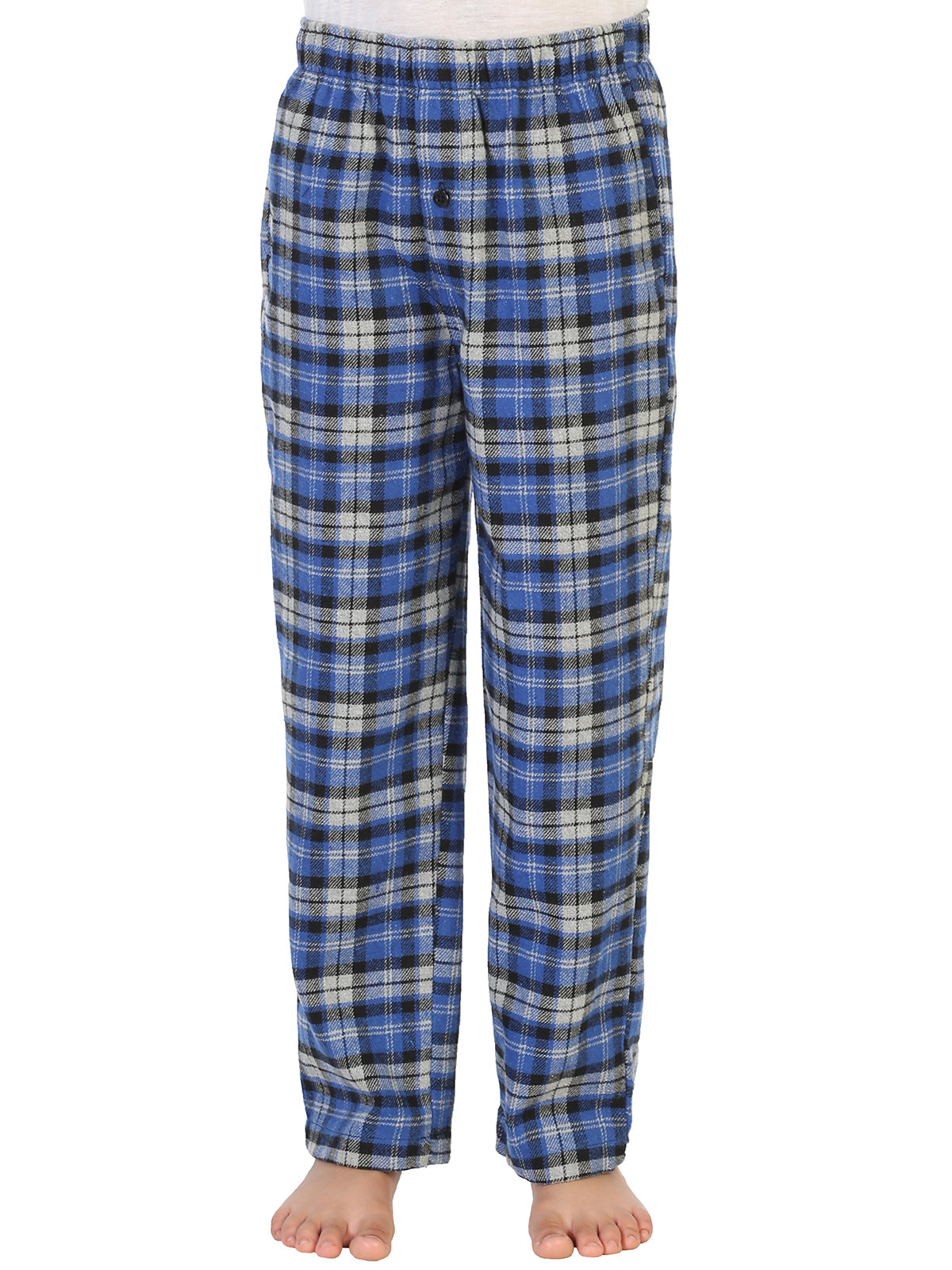 Boys Plaid Pajamas Elastic Waist Pants