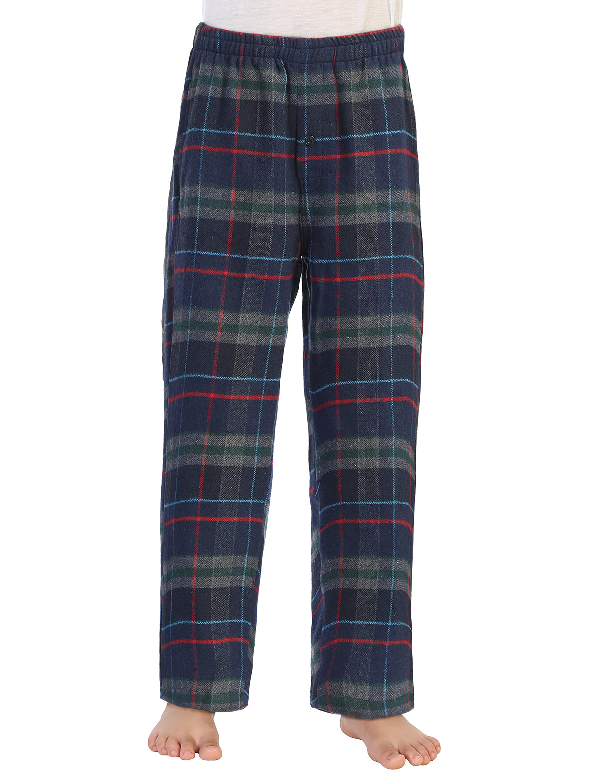 Boys Plaid Pajamas Elastic Waist Pants