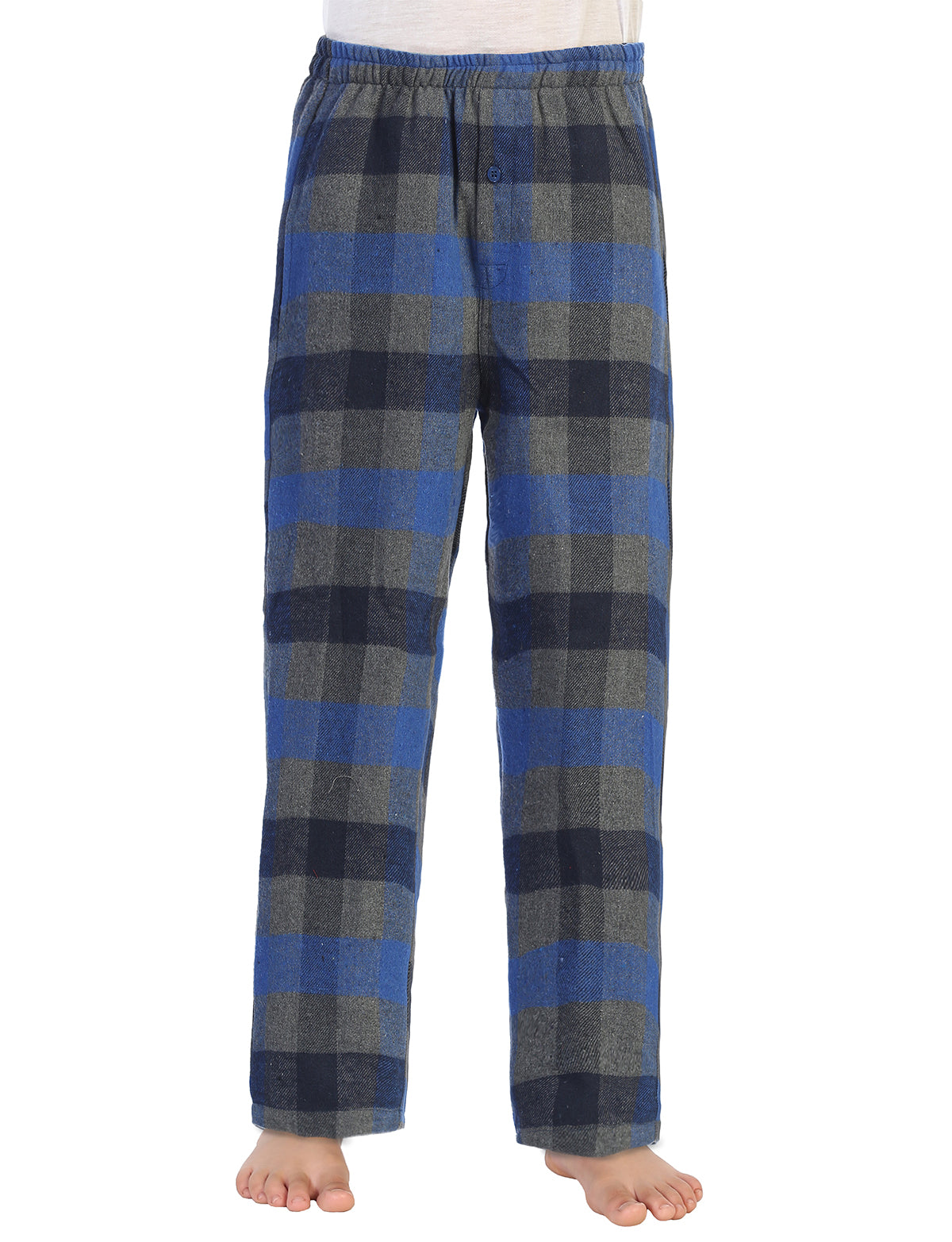 Boys Plaid Pajamas Elastic Waist Pants