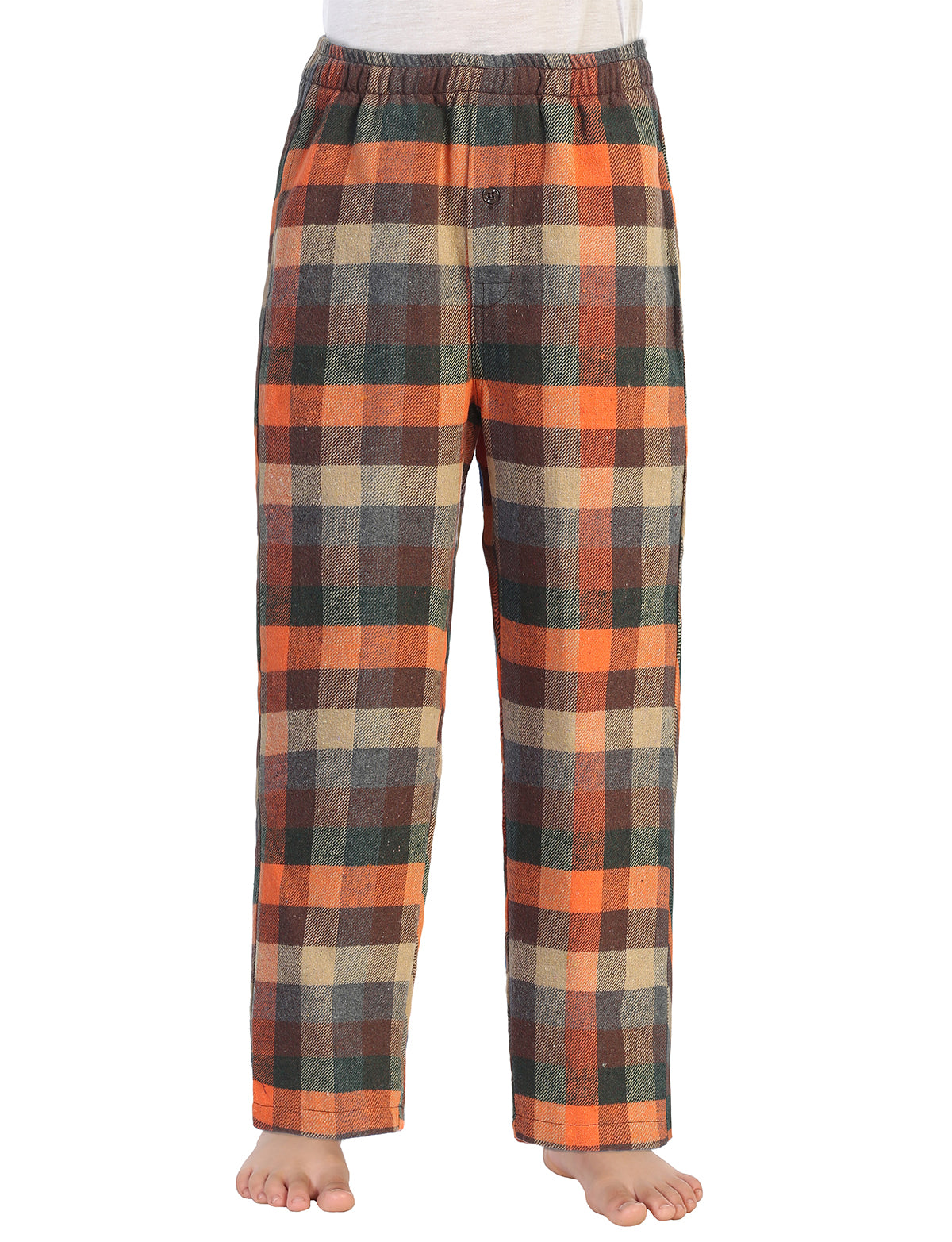 Boys Plaid Pajamas Elastic Waist Pants