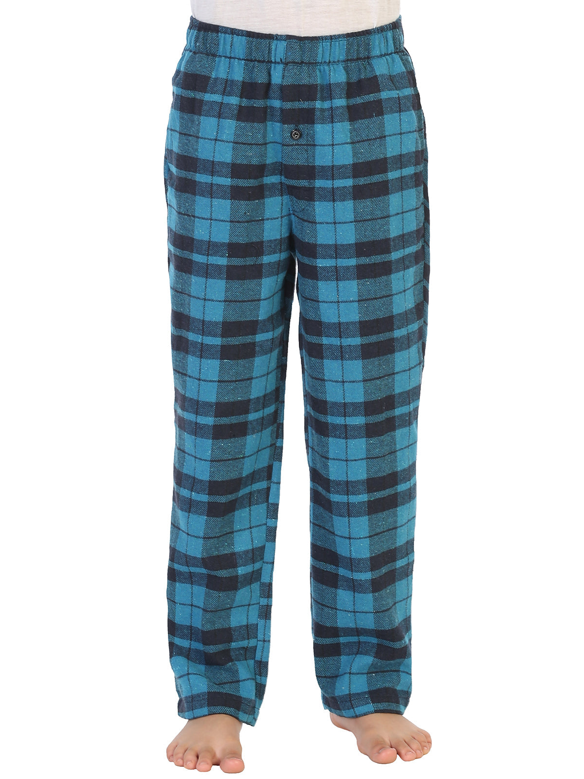 Boys Plaid Pajamas Elastic Waist Pants