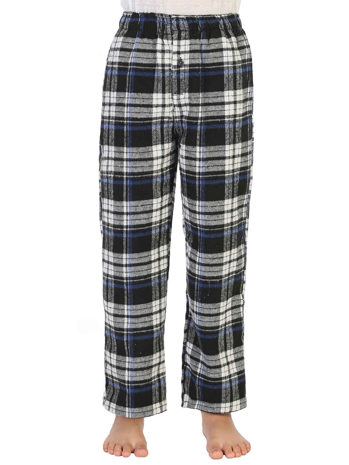 Boys Plaid Pajamas Elastic Waist Pants