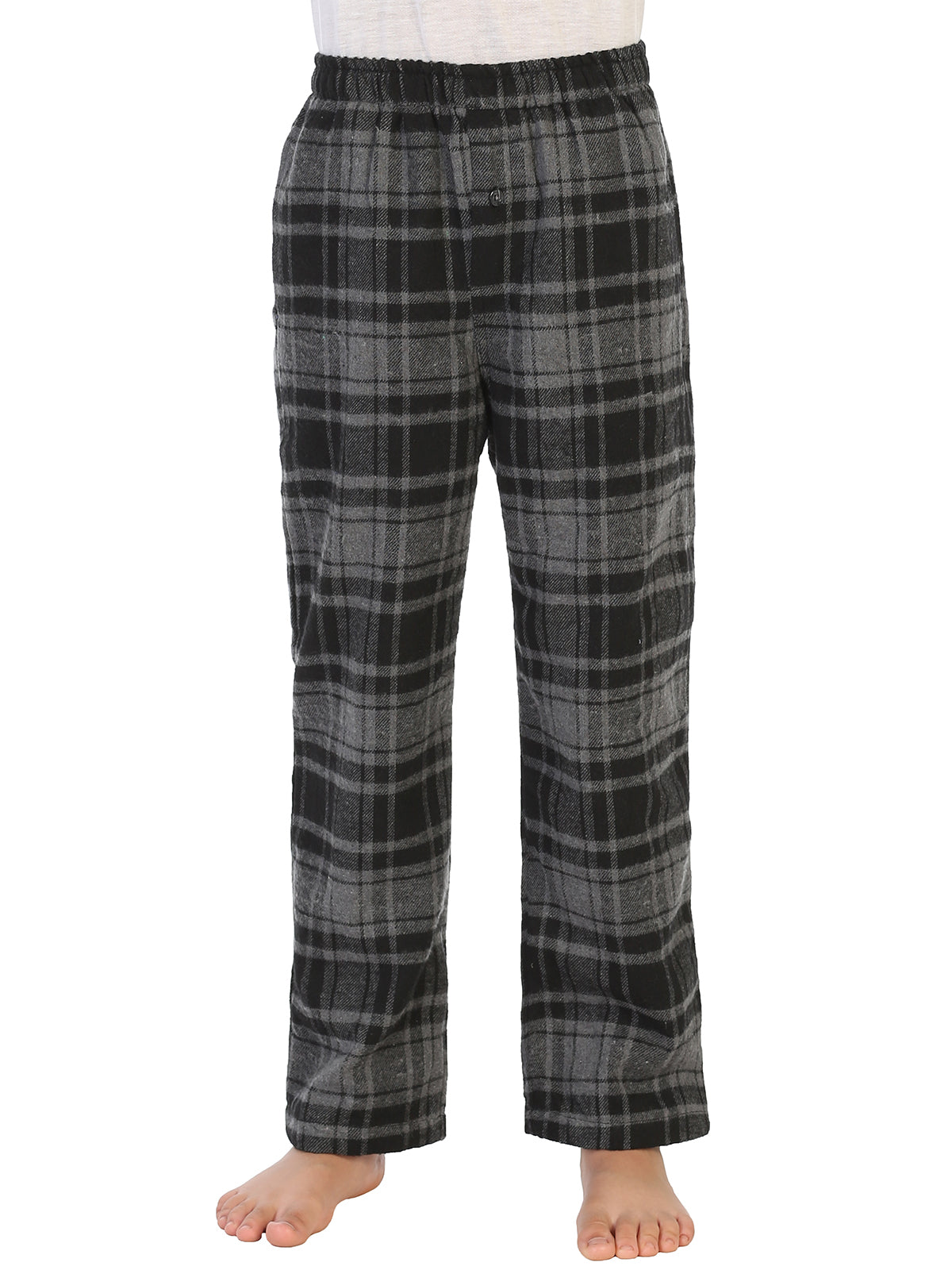 Boys Plaid Pajamas Elastic Waist Pants