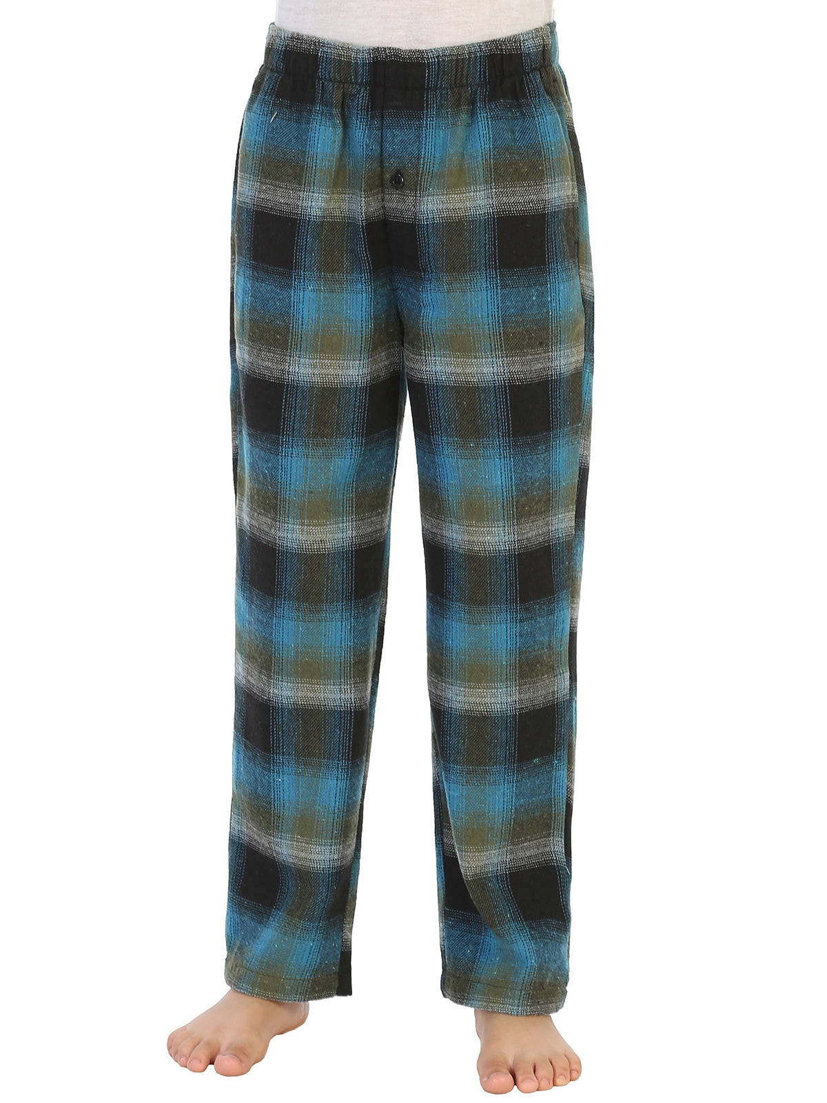 Boys Plaid Pajamas Elastic Waist Pants