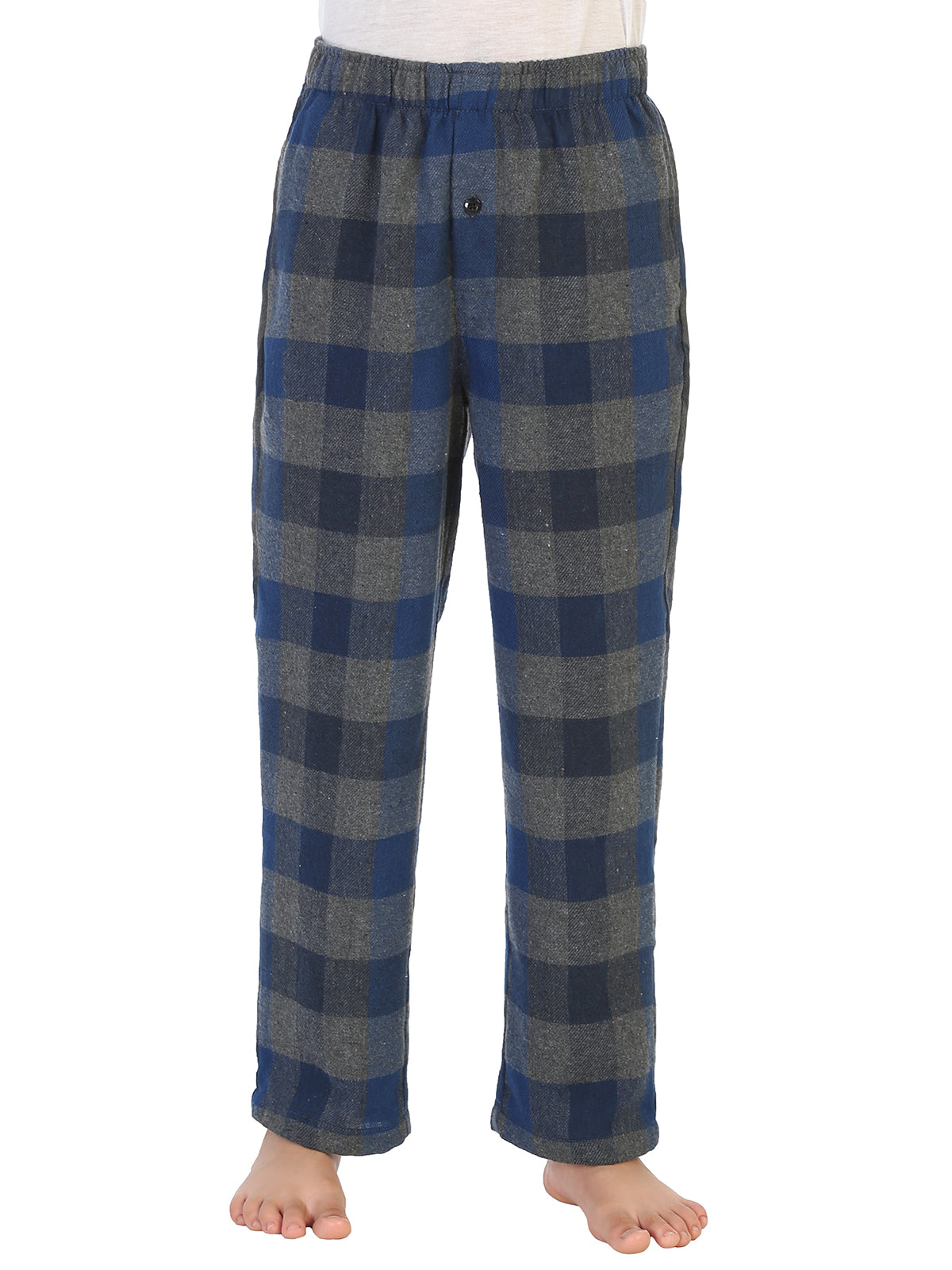 Boys Plaid Pajamas Elastic Waist Pants