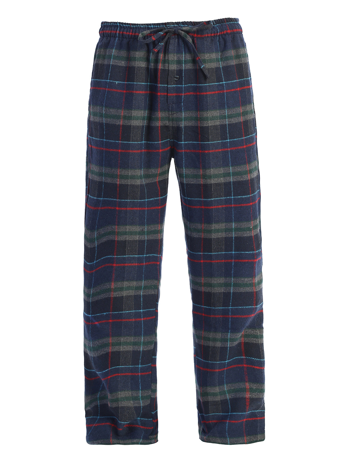 Mens Plaid Pajamas Elastic Waist Pants