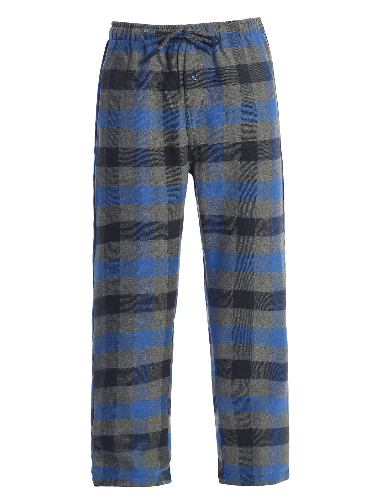 Mens Plaid Pajamas Elastic Waist Pants