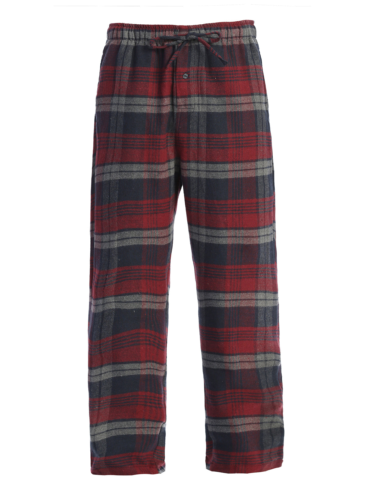 Mens Plaid Pajamas Elastic Waist Pants