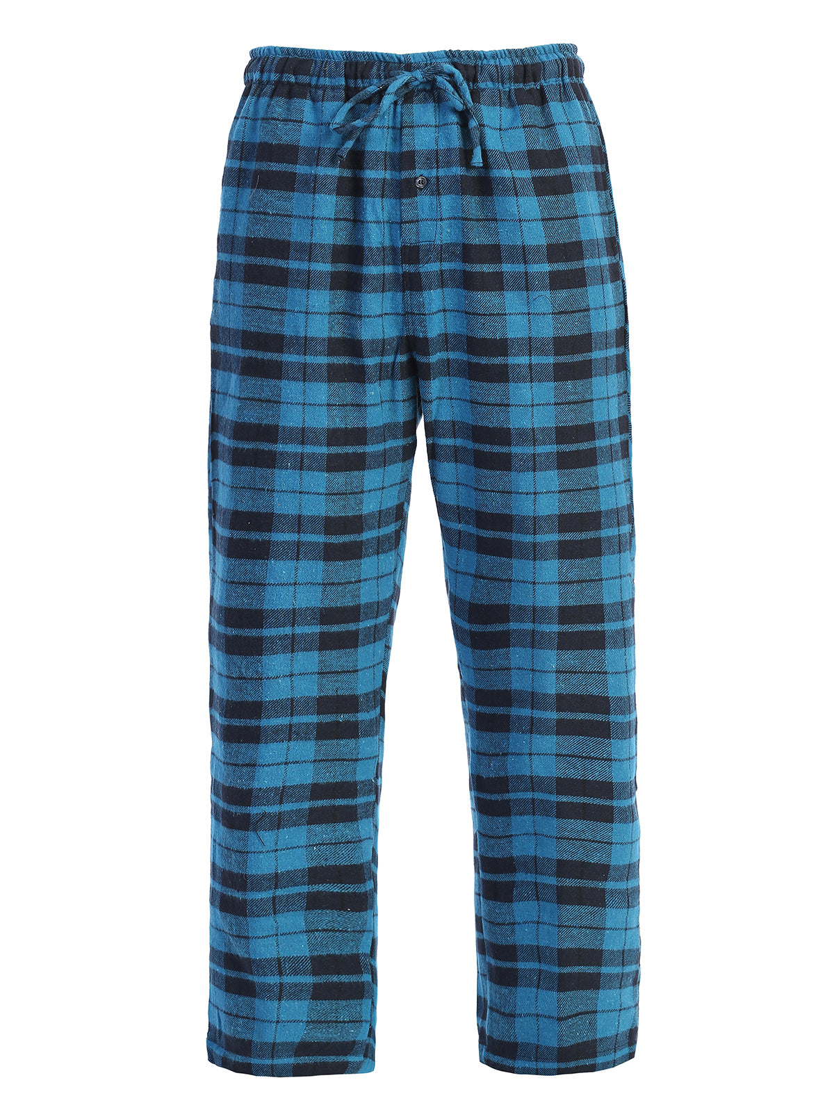 Mens Plaid Pajamas Elastic Waist Pants