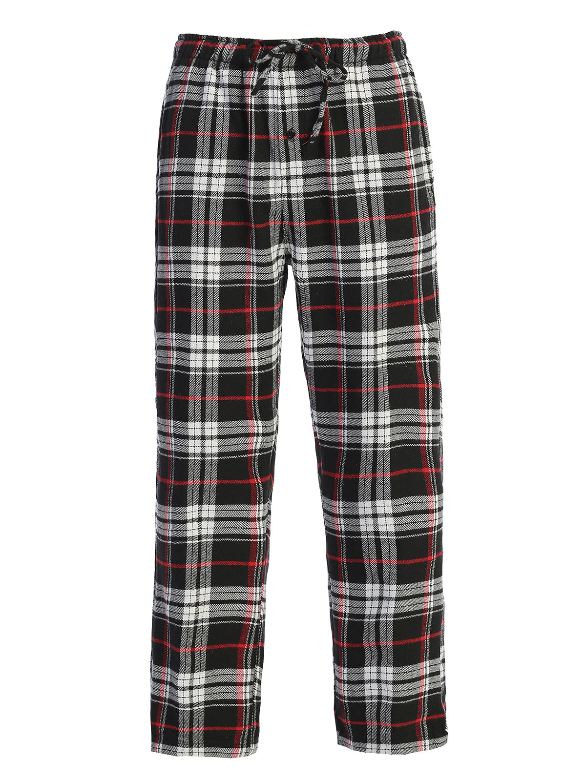 Mens Plaid Pajamas Elastic Waist Pants