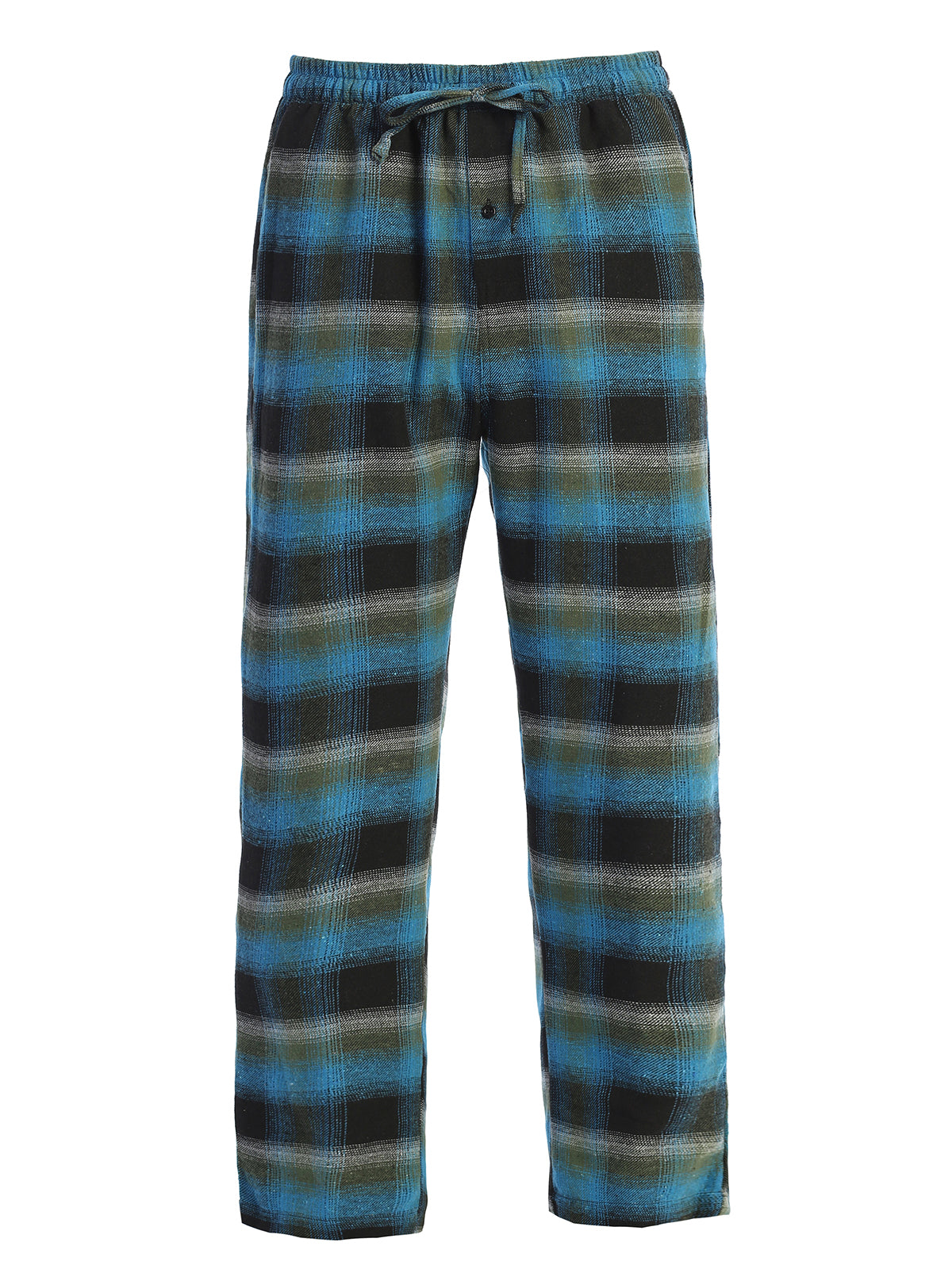 Mens Plaid Pajamas Elastic Waist Pants