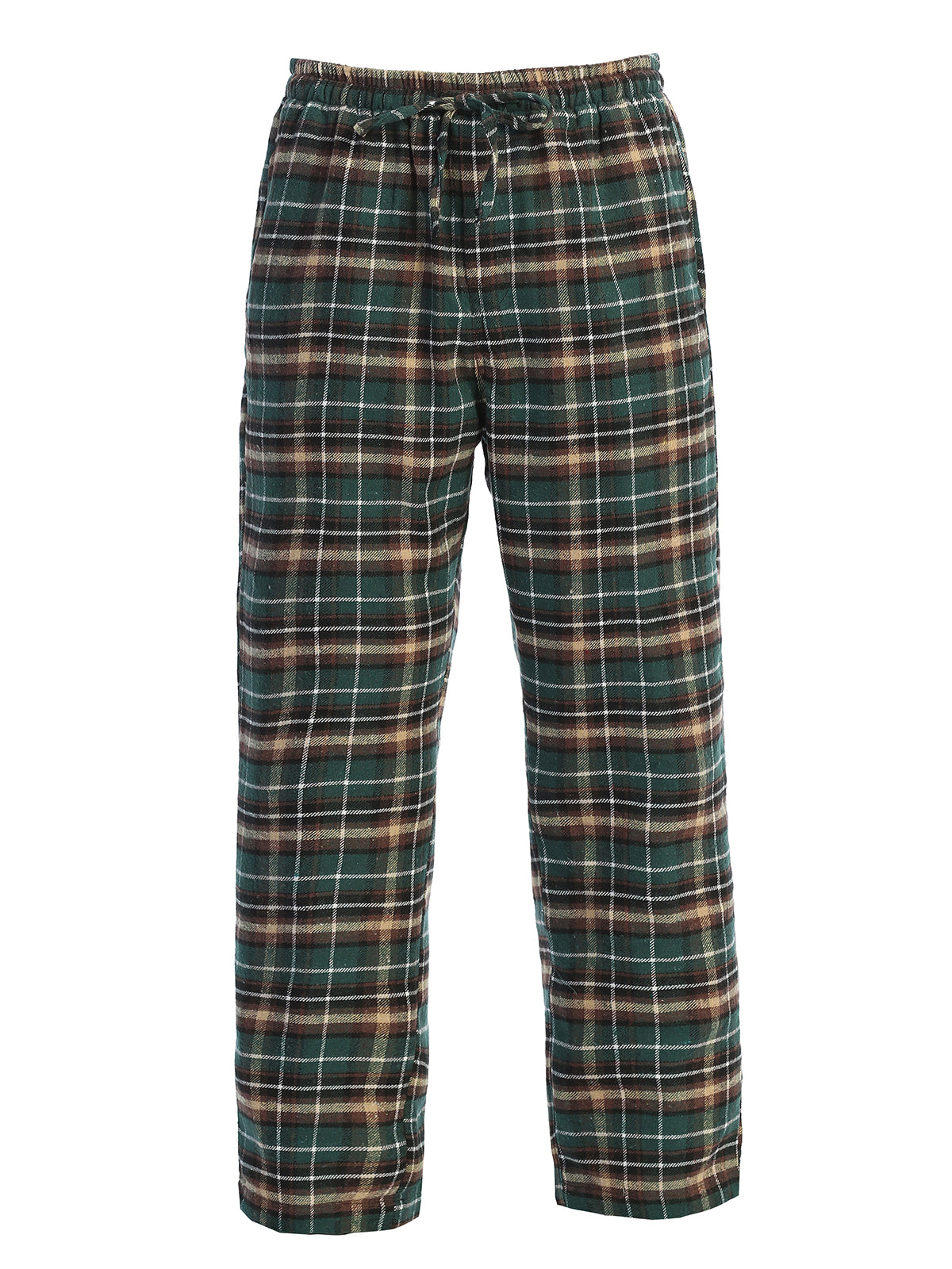 Mens Plaid Pajamas Elastic Waist Pants