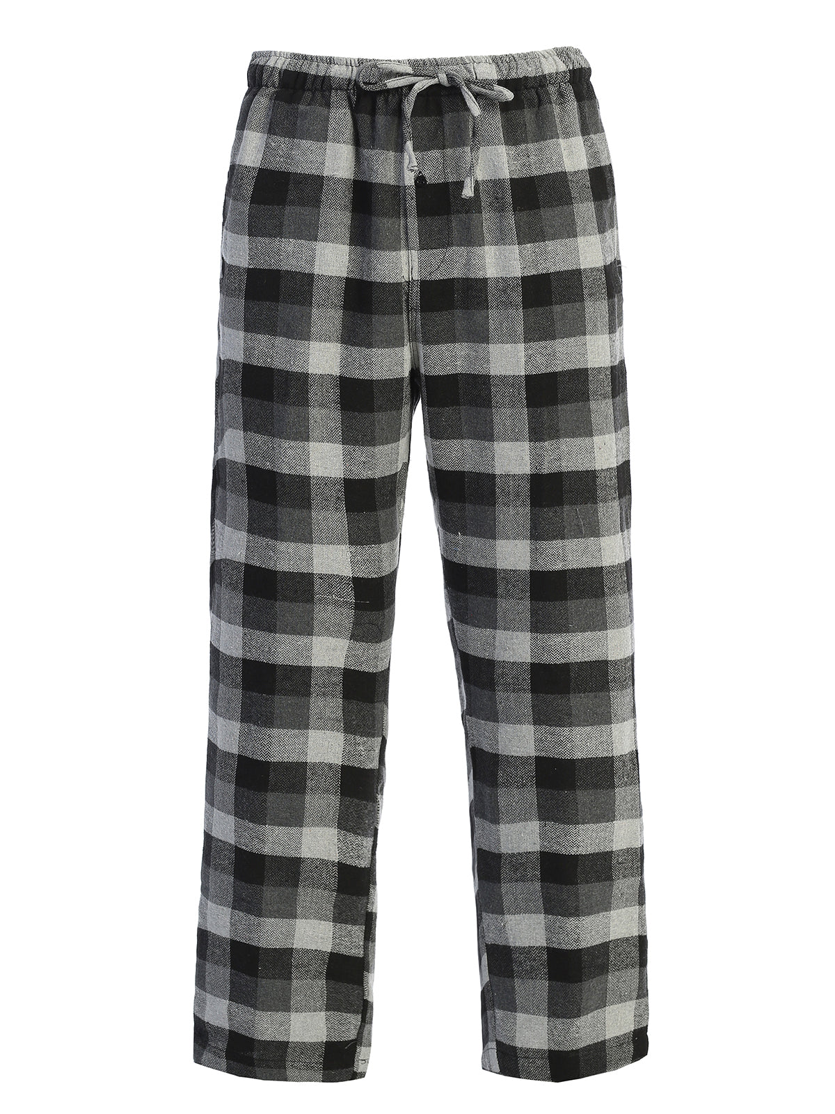 Mens Plaid Pajamas Elastic Waist Pants