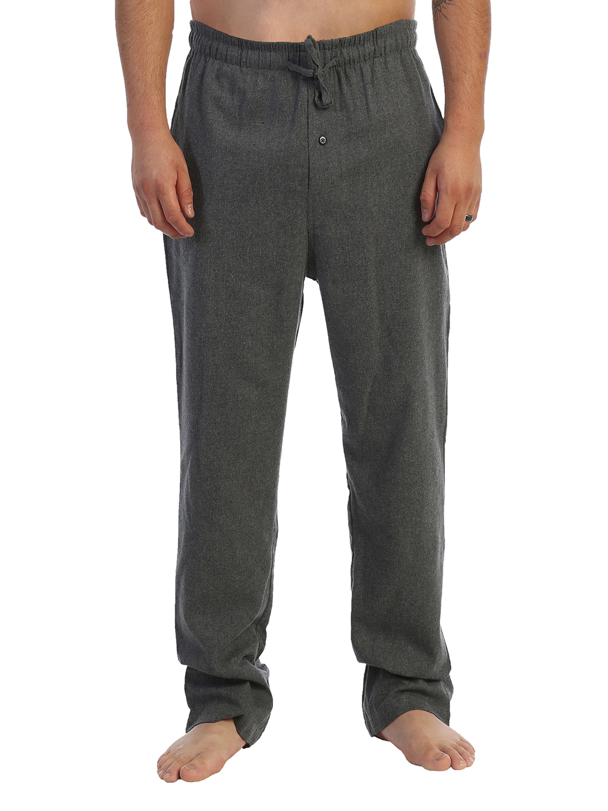 Mens Plaid Pajamas Elastic Waist Pants