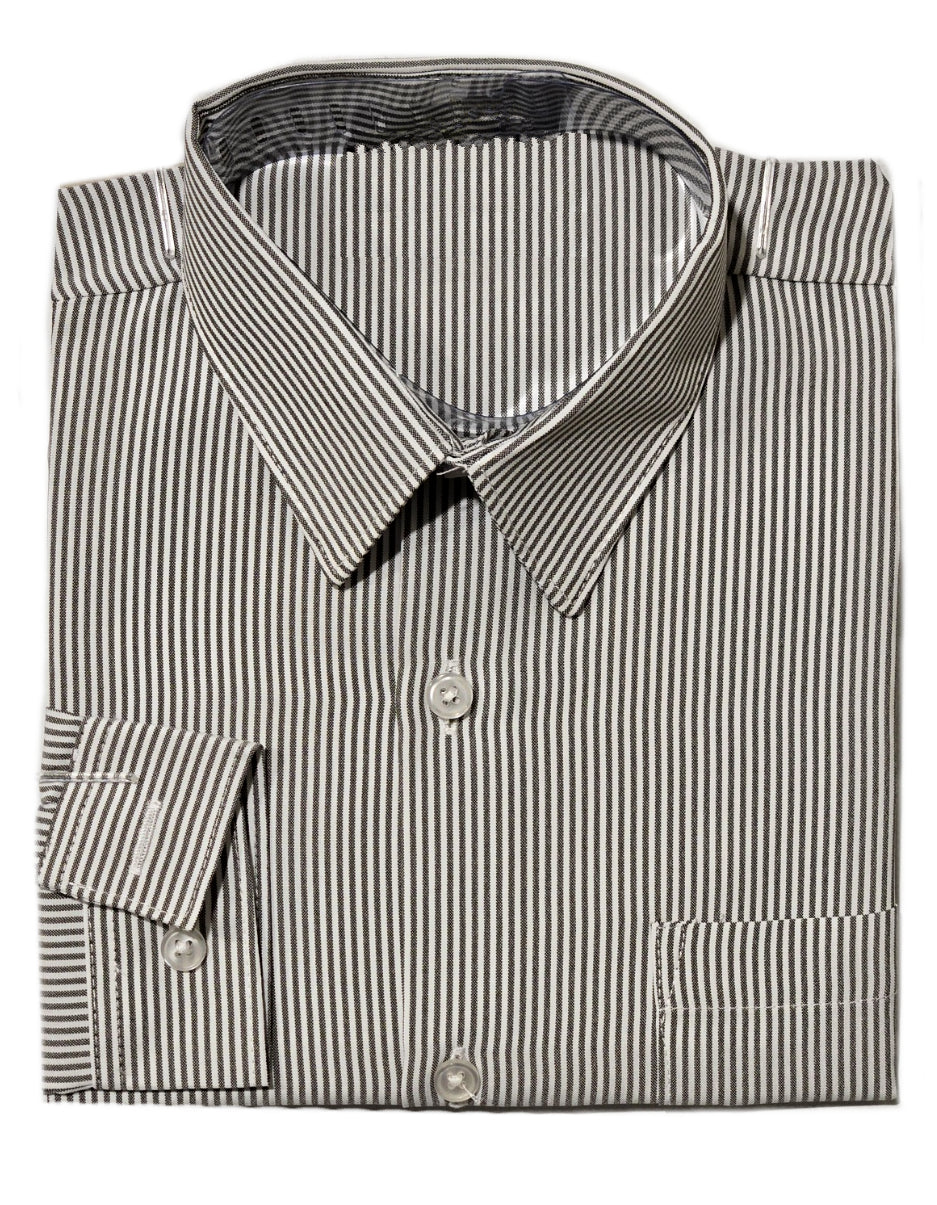 Boys Button-Up Dress Shirt, Long Sleeve Formal Top, Sizes 2T-16 S702