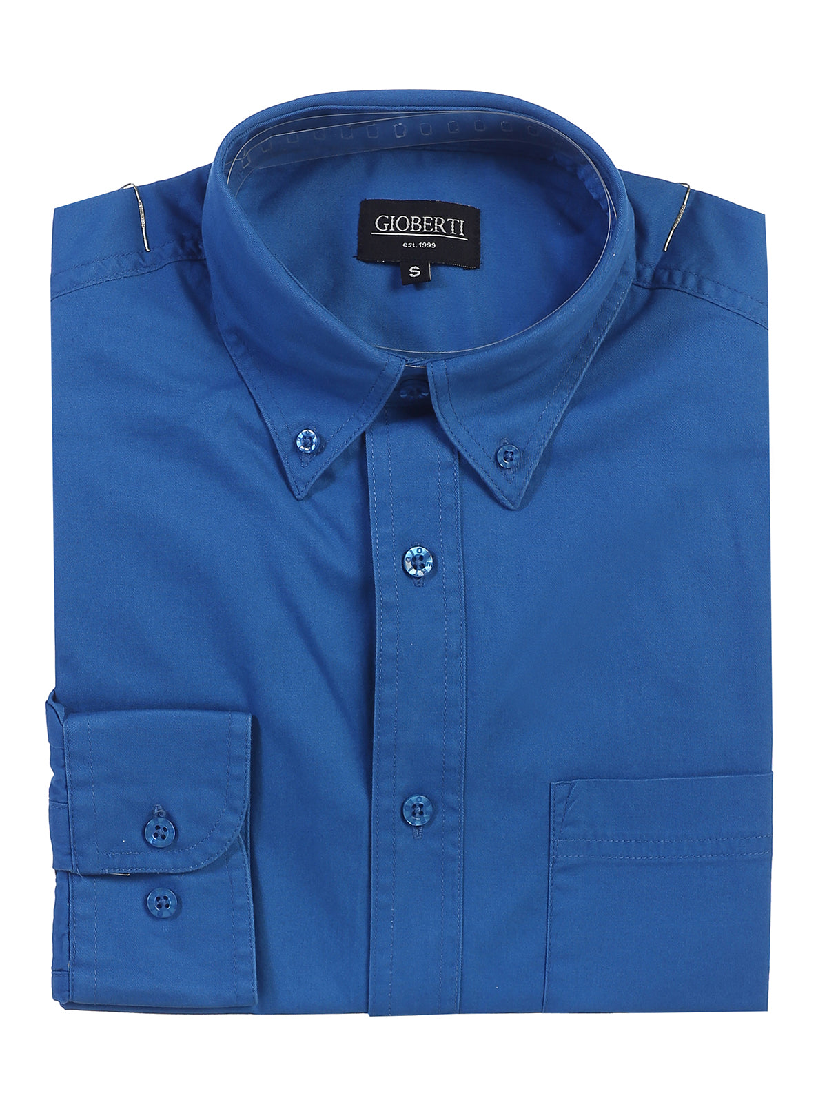 Men's Long Sleeve Casual Twill Shirts Folded