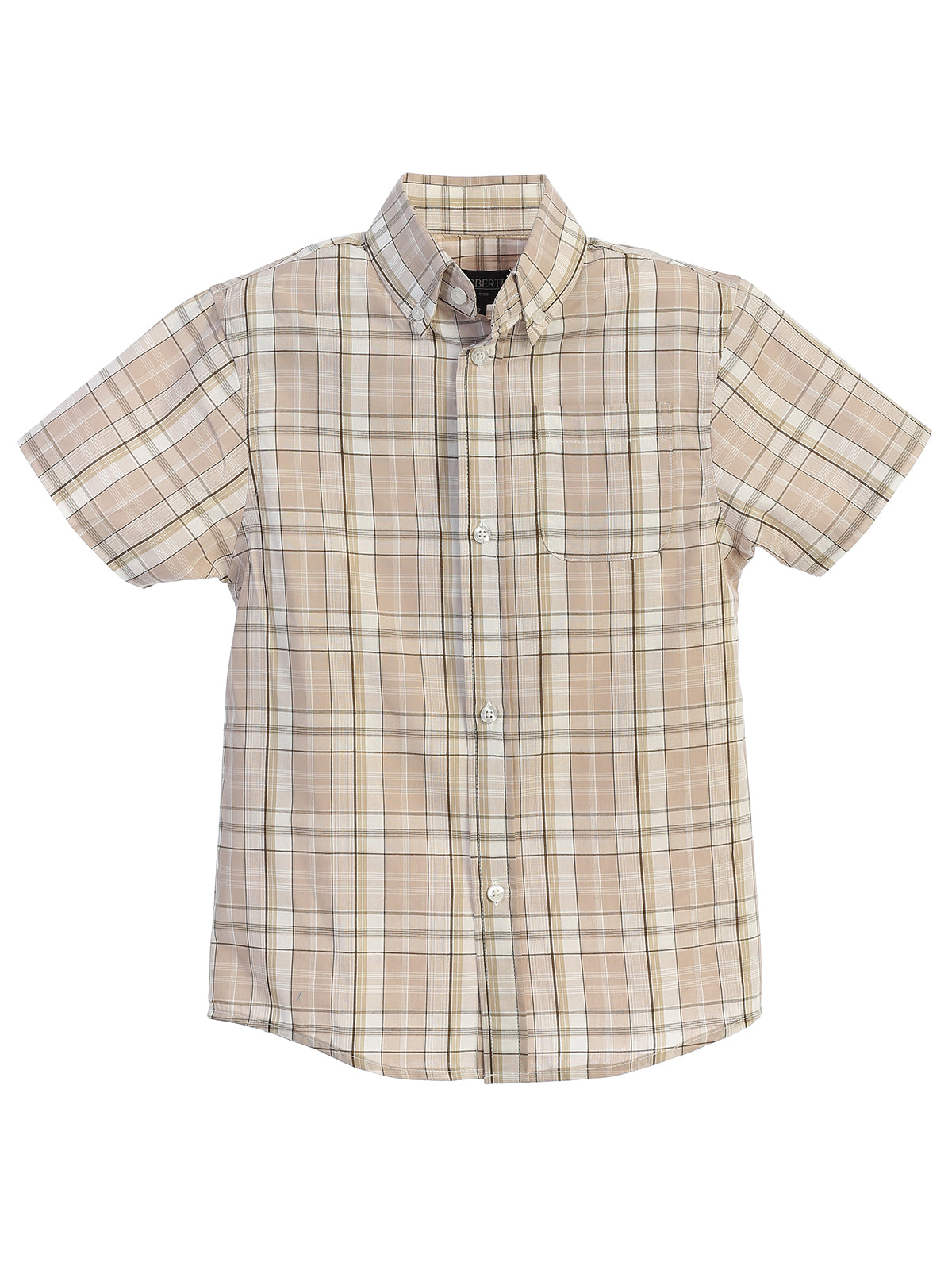 Boys Plaid Short Sleeve Shirt