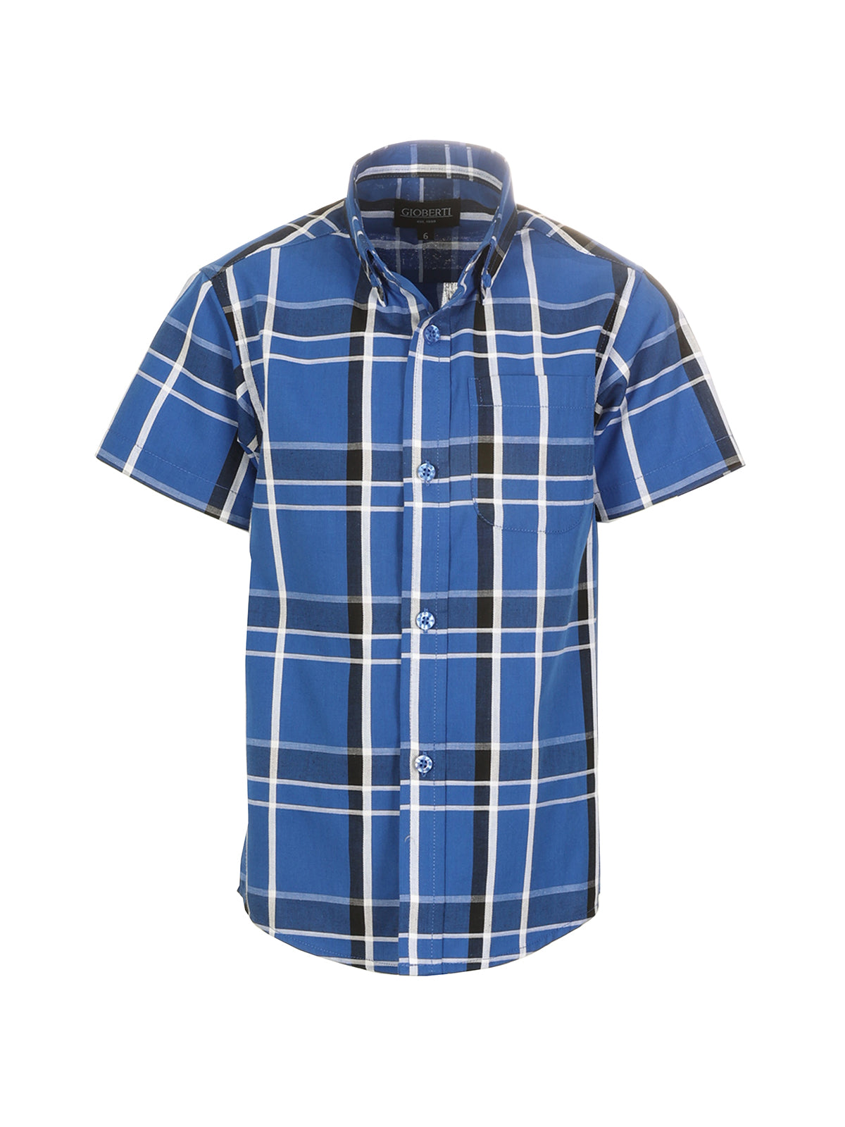 Boys Plaid Short Sleeve Shirt