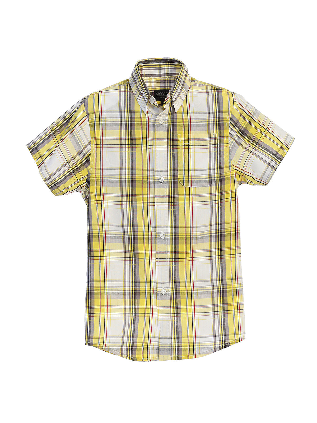 Boys Plaid Short Sleeve Shirt